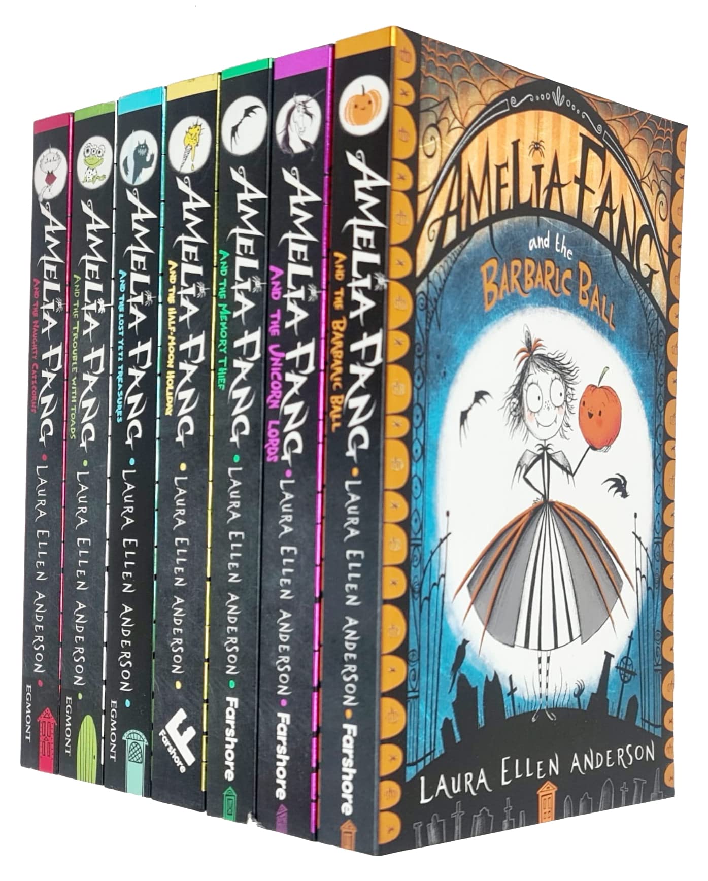 Amelia Fang Series 7 Books Collection Set by Laura Ellen Anderson - paperback children's box set for ages 7-9 including Barbaric Ball and Naughty Caticorns