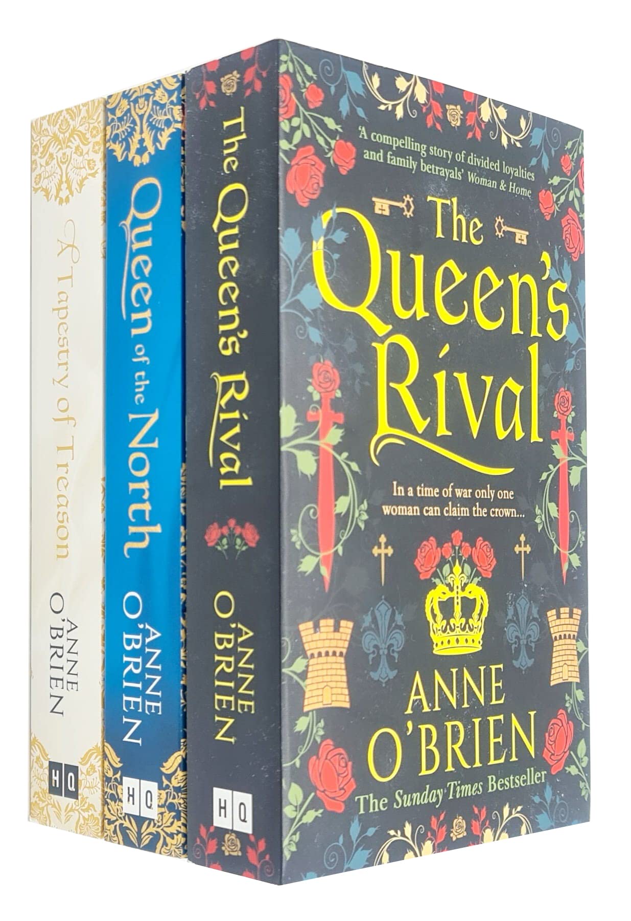 Anne O'Brien 3 Books Collection Set - The Queen's Rival, A Tapestry of Treason & Queen of the North - Historical Fiction Paperback
