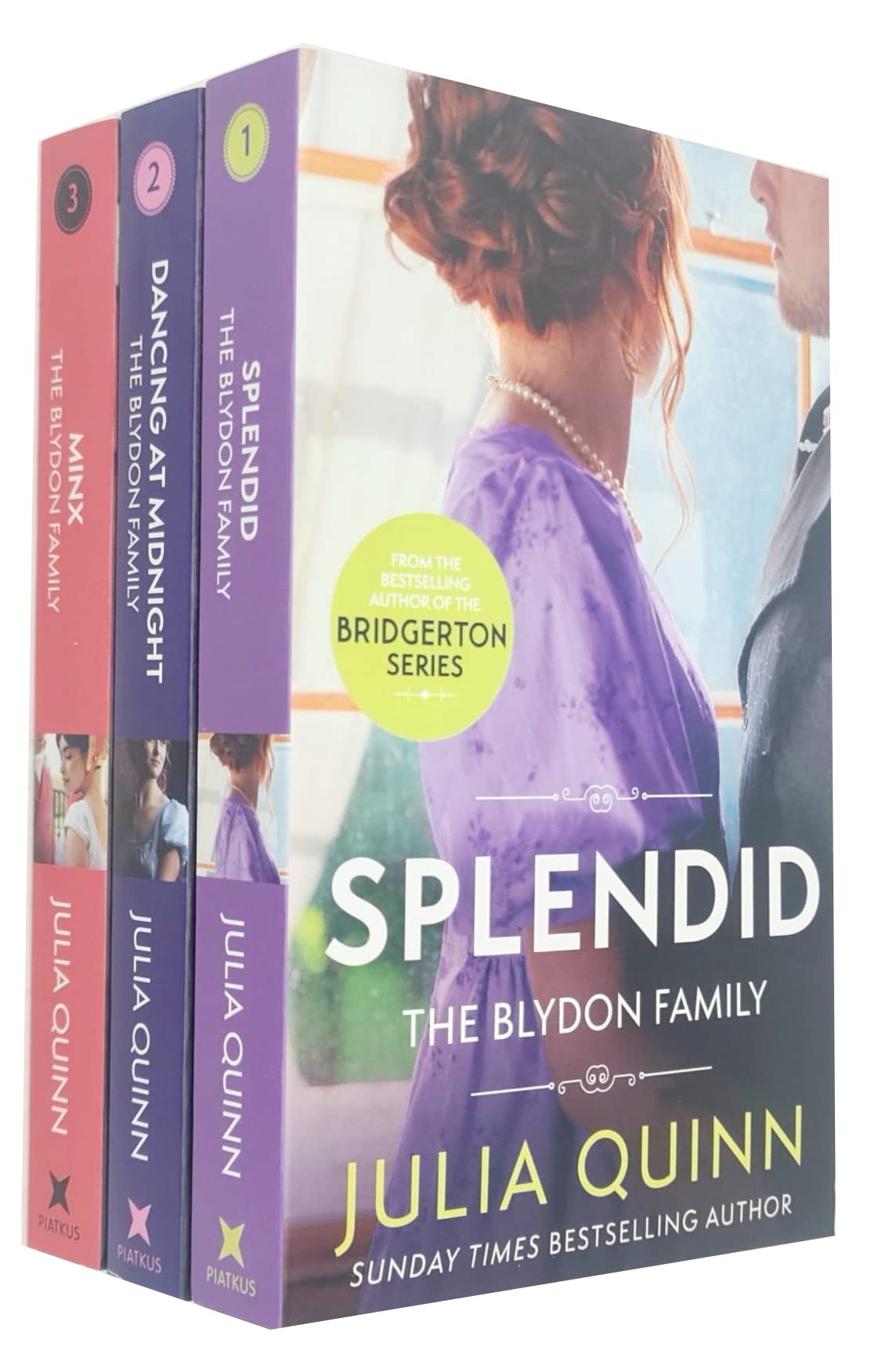 Blydon Family Saga 3 Books Collection Set by Julia Quinn (Splendid, Dancing At Midnight, Minx) - Paperback Regency Romance