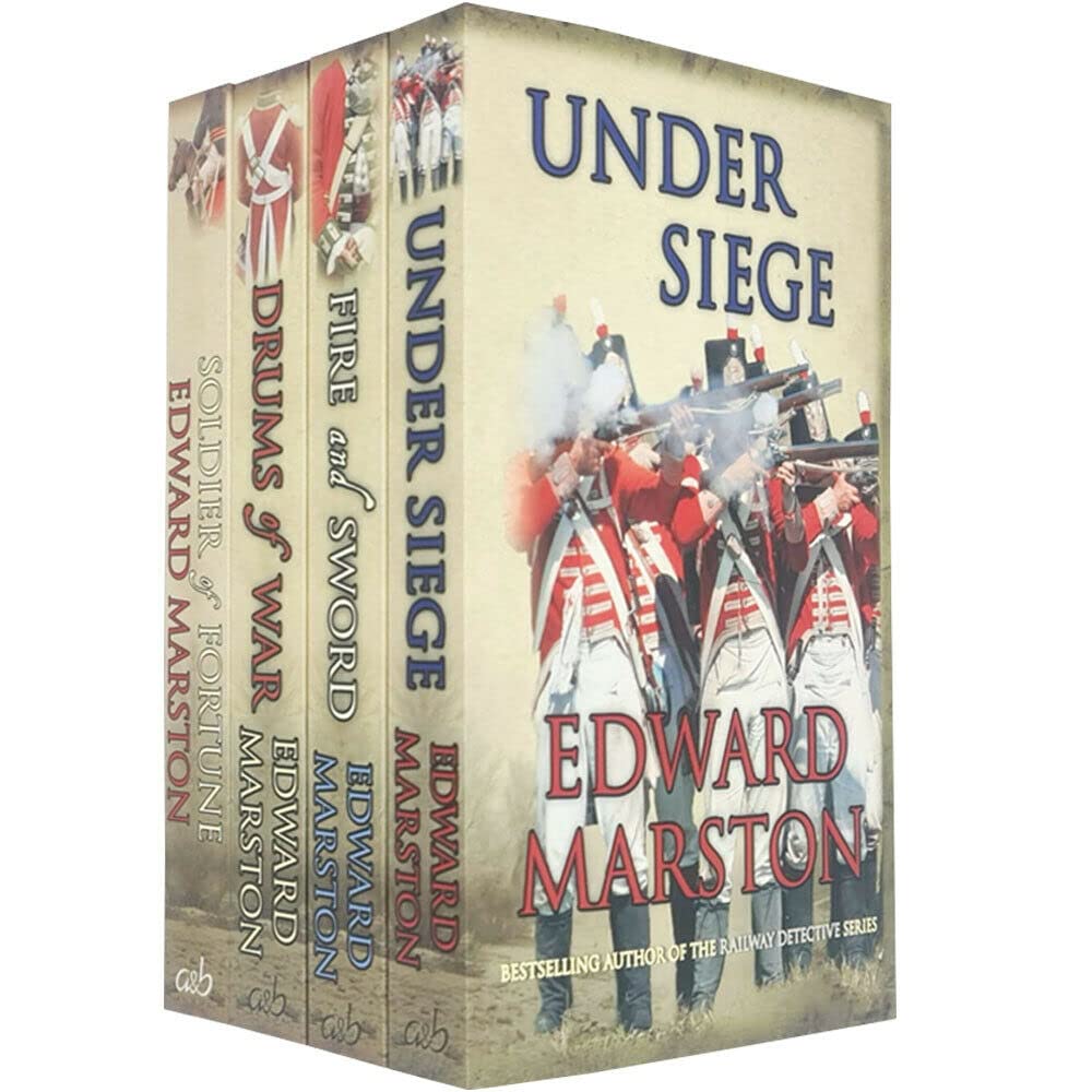 Captain Rawson 4 Books Collection Set by Edward Marston - Soldier of Fortune, Drums of War, Fire and Sword, Under Siege - Paperback