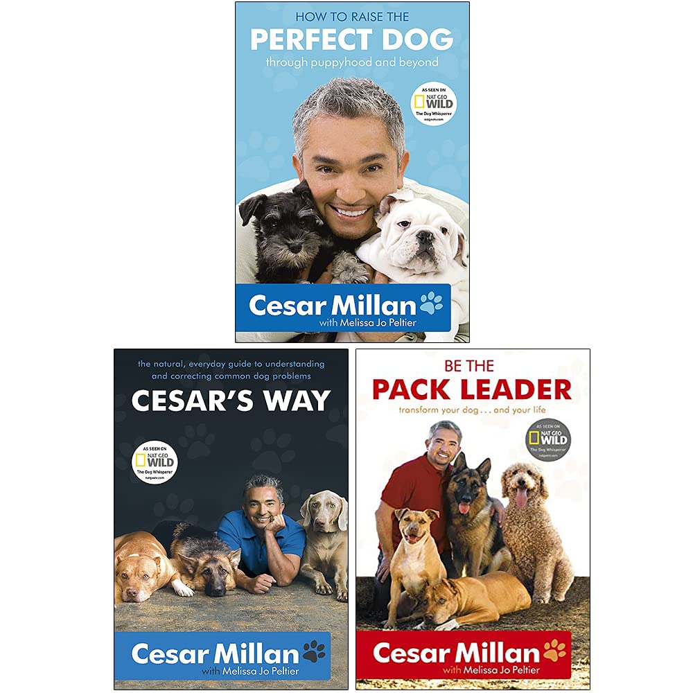 Cesar Millan 3 Books Collection Set - How to Raise the Perfect Dog, Cesar's Way & Be the Pack Leader - Non Fiction Paperback Dog Training Books