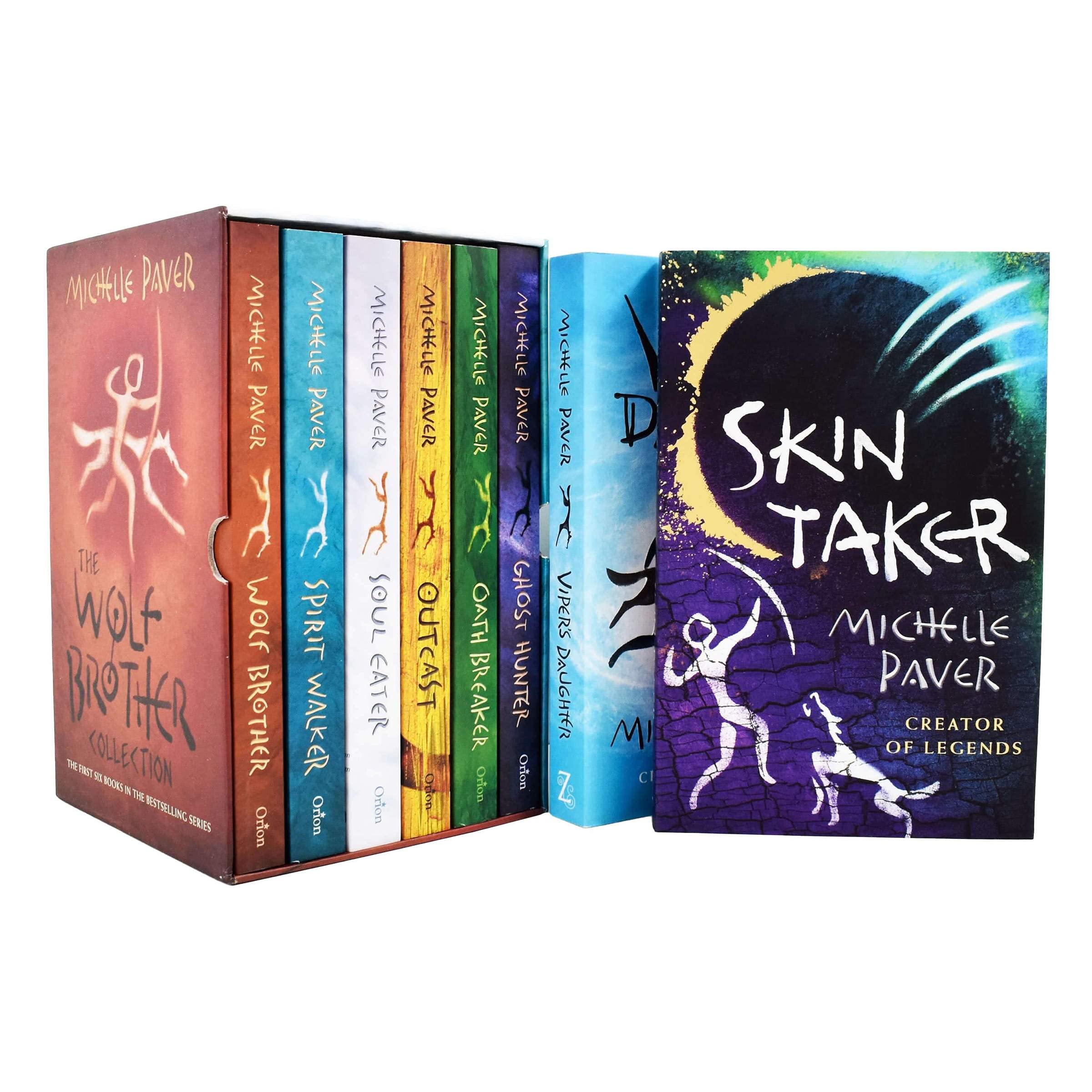 Chronicles of Ancient Darkness 8 Books Collection Set by Michelle Paver - Paperback edition for ages 9-12, including Wolf Brother, Spirit Walker and Skin Taker