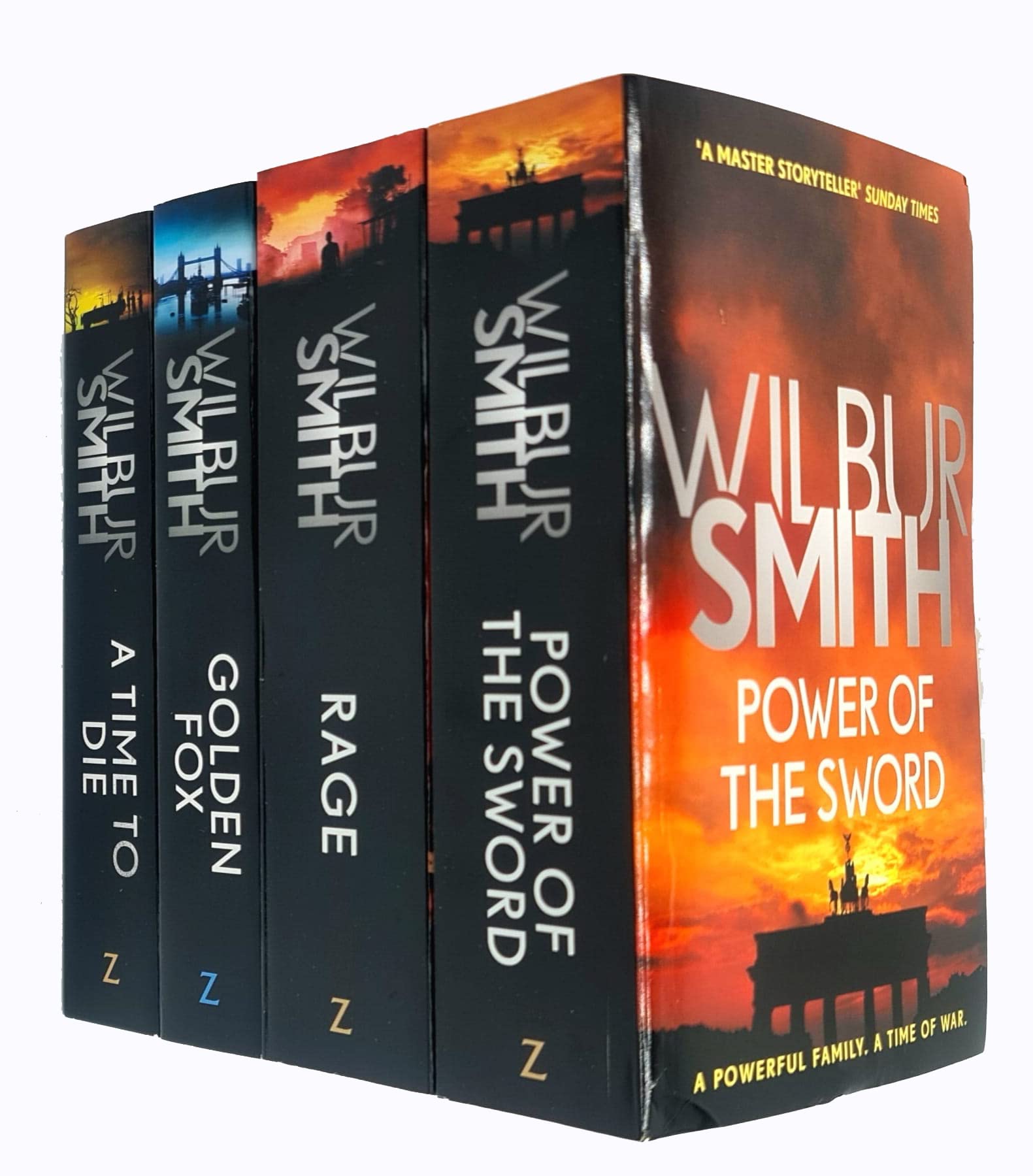 Courtney Family Novels Series Books 5-8 Collection Set by Wilbur Smith - Paperback - Power of the Sword, Rage, A Time to Die, Golden Fox
