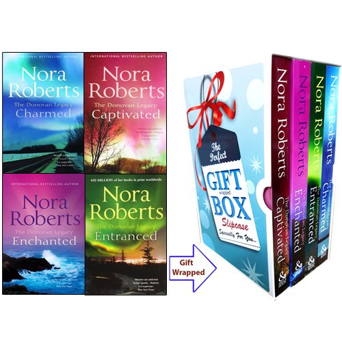 The Donovan Legacy by Nora Roberts 4 Books Collection Set - Enchanted, Captivated, Entranced, Charmed - Paperback Gift-Wrapped Slipcase