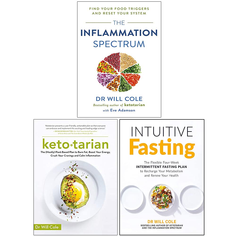 Dr Will Cole 3 Books Collection Set paperback - The Inflammation Spectrum, Ketotarian, Intuitive Fasting