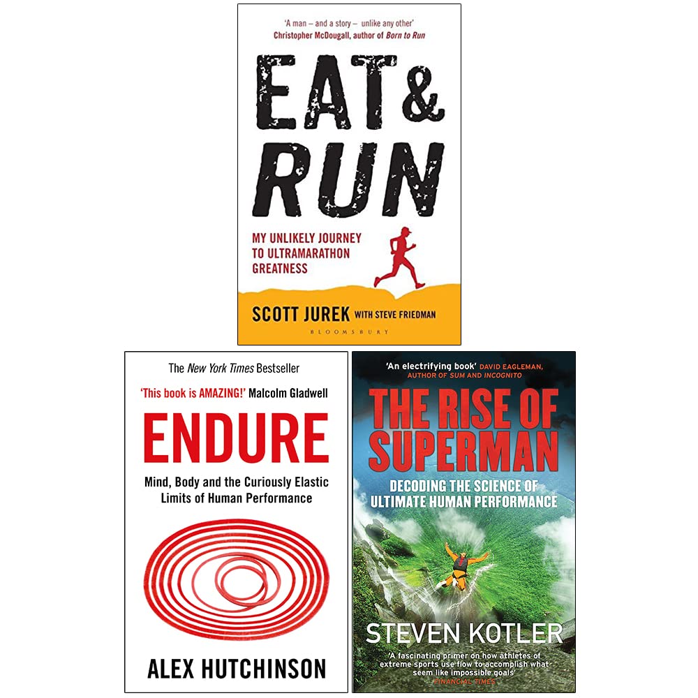 Eat and Run, Endure & The Rise of Superman 3 Books Collection Set - Paperback Non Fiction Sports Science Books
