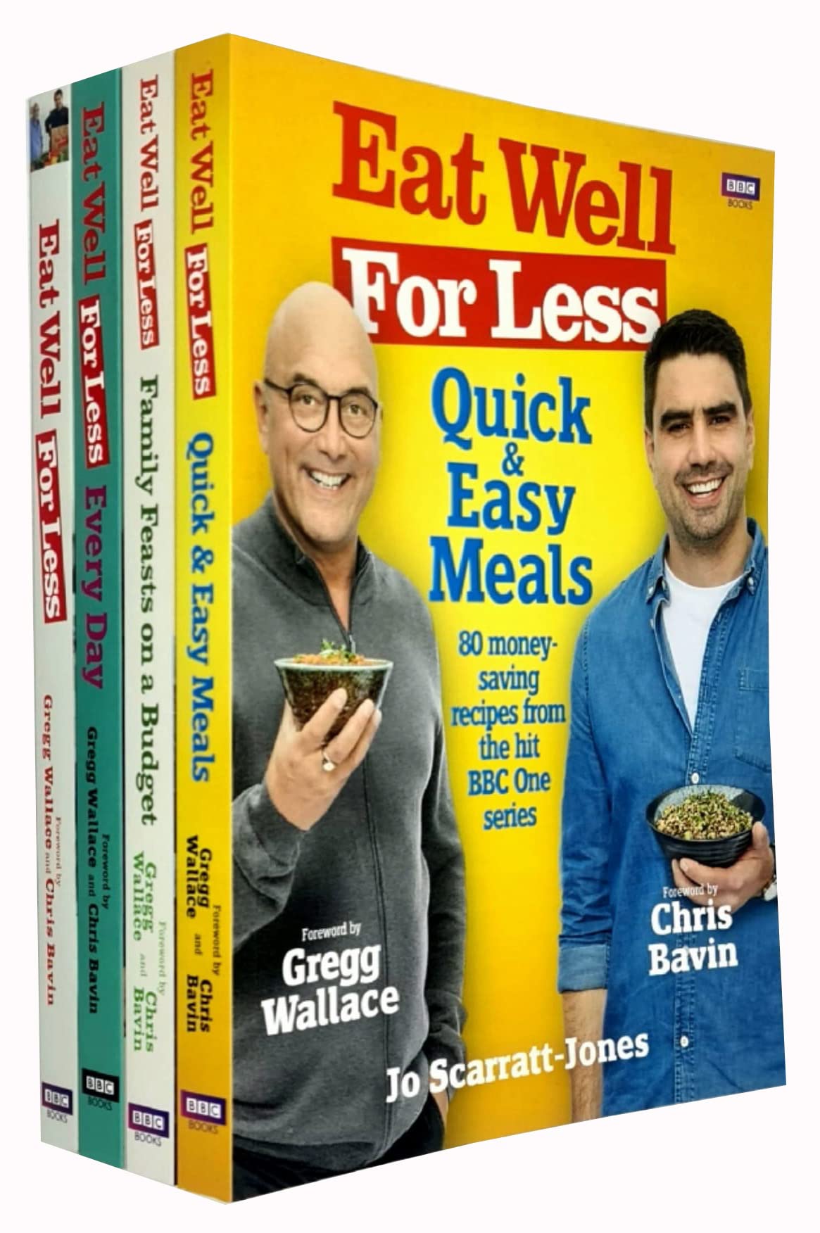 Eat Well For Less 4 Books Collection Set by Jo Scarratt-Jones - Paperback - Every Day, Family Feasts on a Budget, Quick and Easy Meals, Eat Well for Less