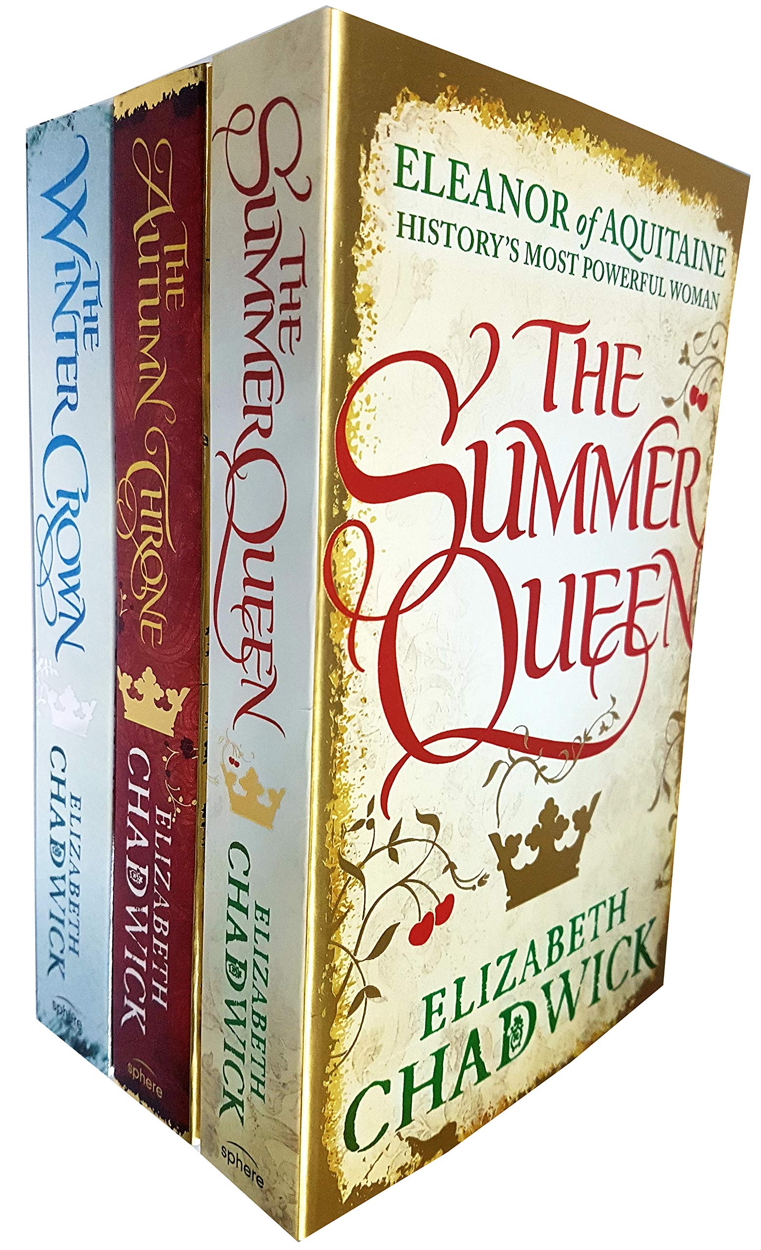 Eleanor of Aquitaine Trilogy by Elizabeth Chadwick - The Summer Queen, The Winter Crown, The Autumn Throne - 3 Book Paperback Collection Set