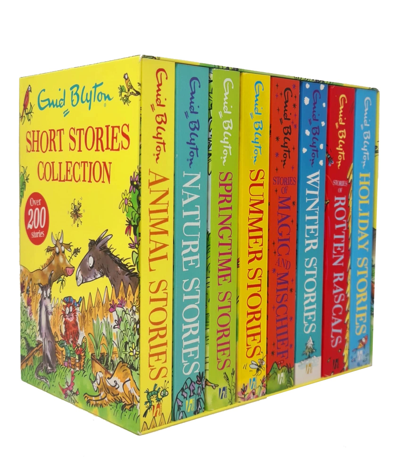 Enid Blyton Bumper Short Story Collection 8 Books Box Set - Animal, Nature, Springtime & Summer Stories - Paperback Ages 6-11