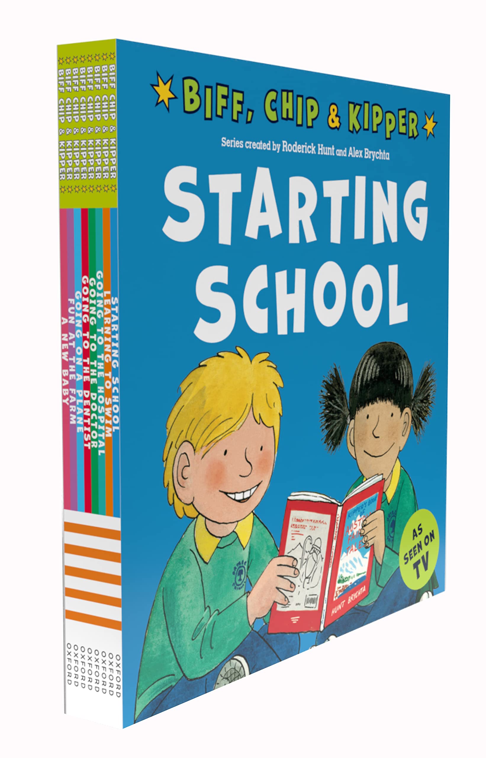 First Experiences with Biff, Chip and Kipper 8 Books Collection Set - Learning to Swim paperback cover - Ages 2-5