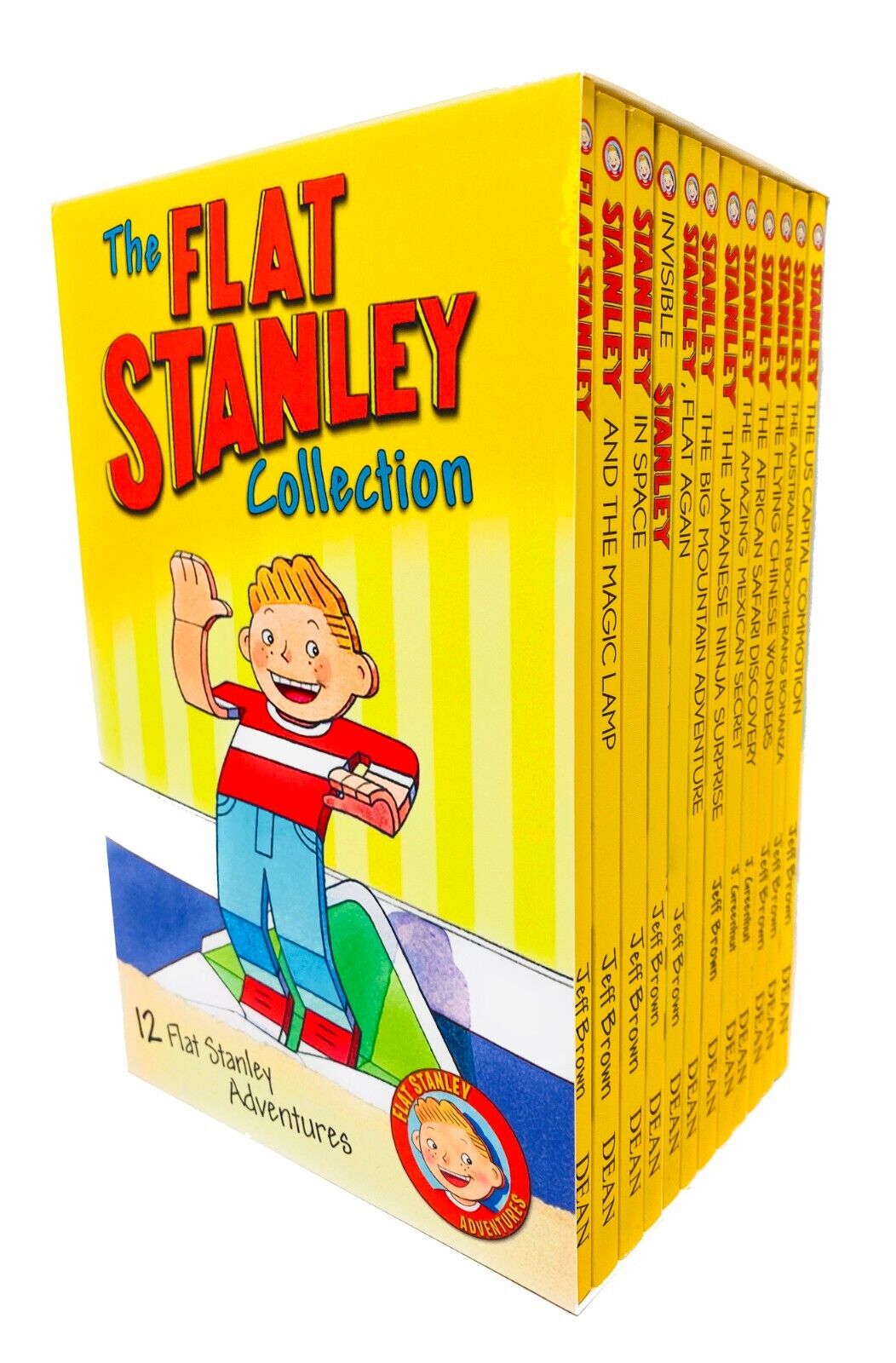 The Flat Stanley Adventures 12 Books Collection by Jeff Brown - Paperback set for Ages 5-7