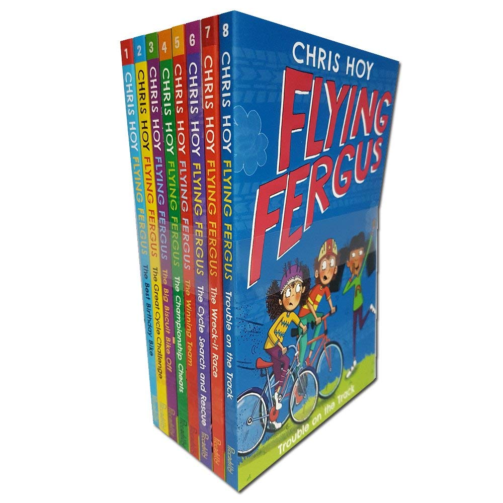 Flying Fergus 8 Books Collection Set by Sir Chris Hoy - paperback chapter books for ages 5-8, includes The Best Birthday Bike, The Great Cycle Challenge and more