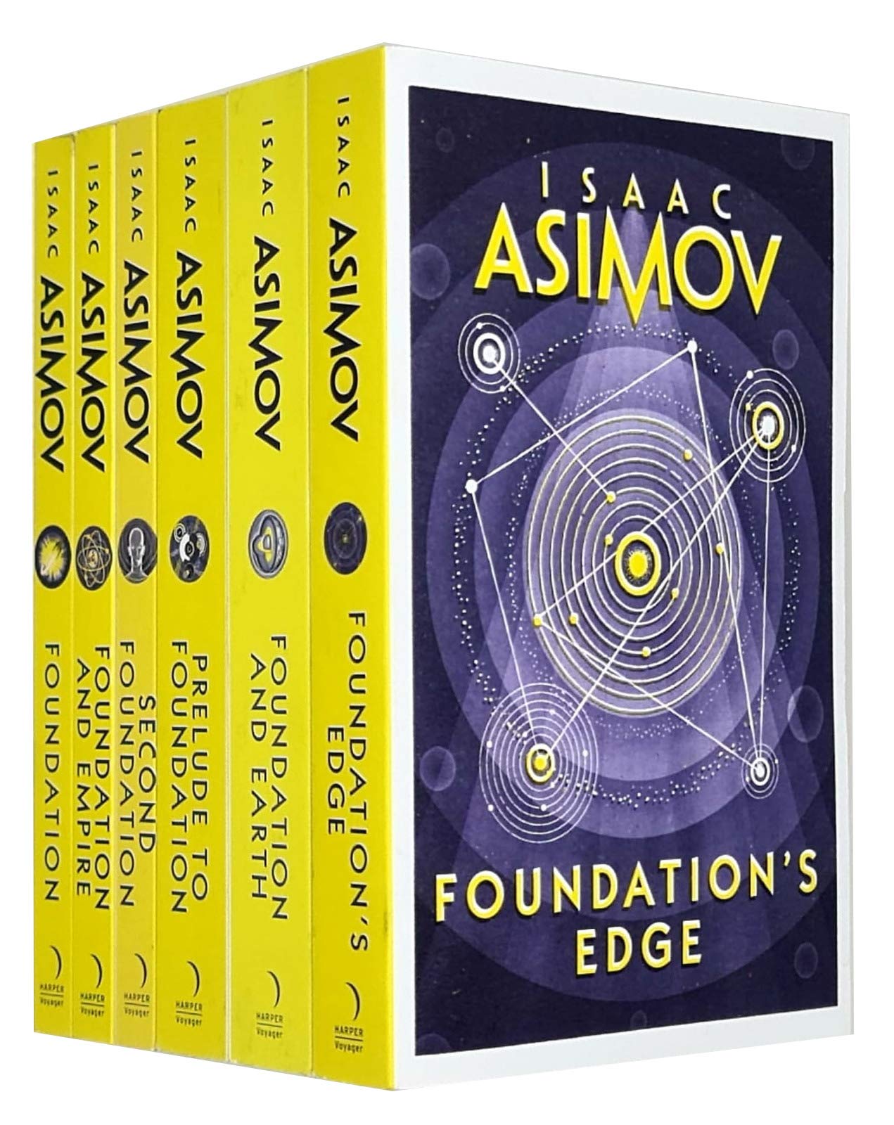 Foundation Series 6 Books Collection Set by Isaac Asimov - Paperback - Foundation, Foundation and Empire, Second Foundation, Foundation's Edge, Foundation and Earth, Prelude to Foundation