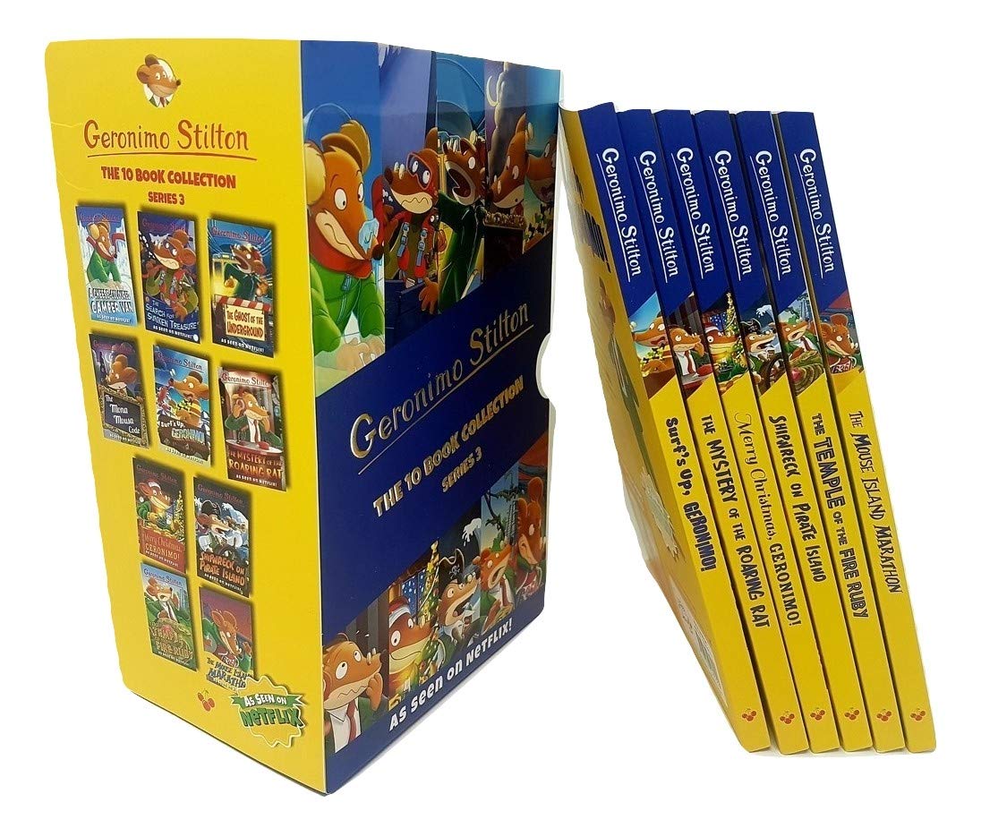 Geronimo Stilton Series 3 - 10 Book Collection Box Set - paperback children's fiction for ages 5-7 including A Cheese-Coloured Camper Van and The Mona Mousa Code