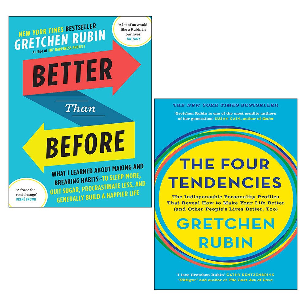 Gretchen Rubin 2 Books Collection Set - Better Than Before and The Four Tendencies - brand new paperback editions