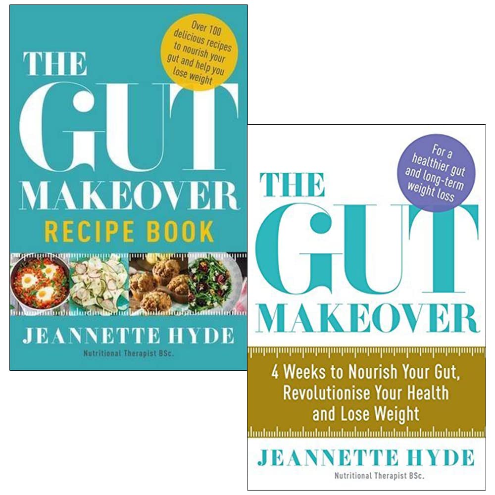 Gut Makeover 2 Books Collection Set by Jeannette Hyde - The Gut Makeover and The Gut Makeover Recipe Book - Paperback