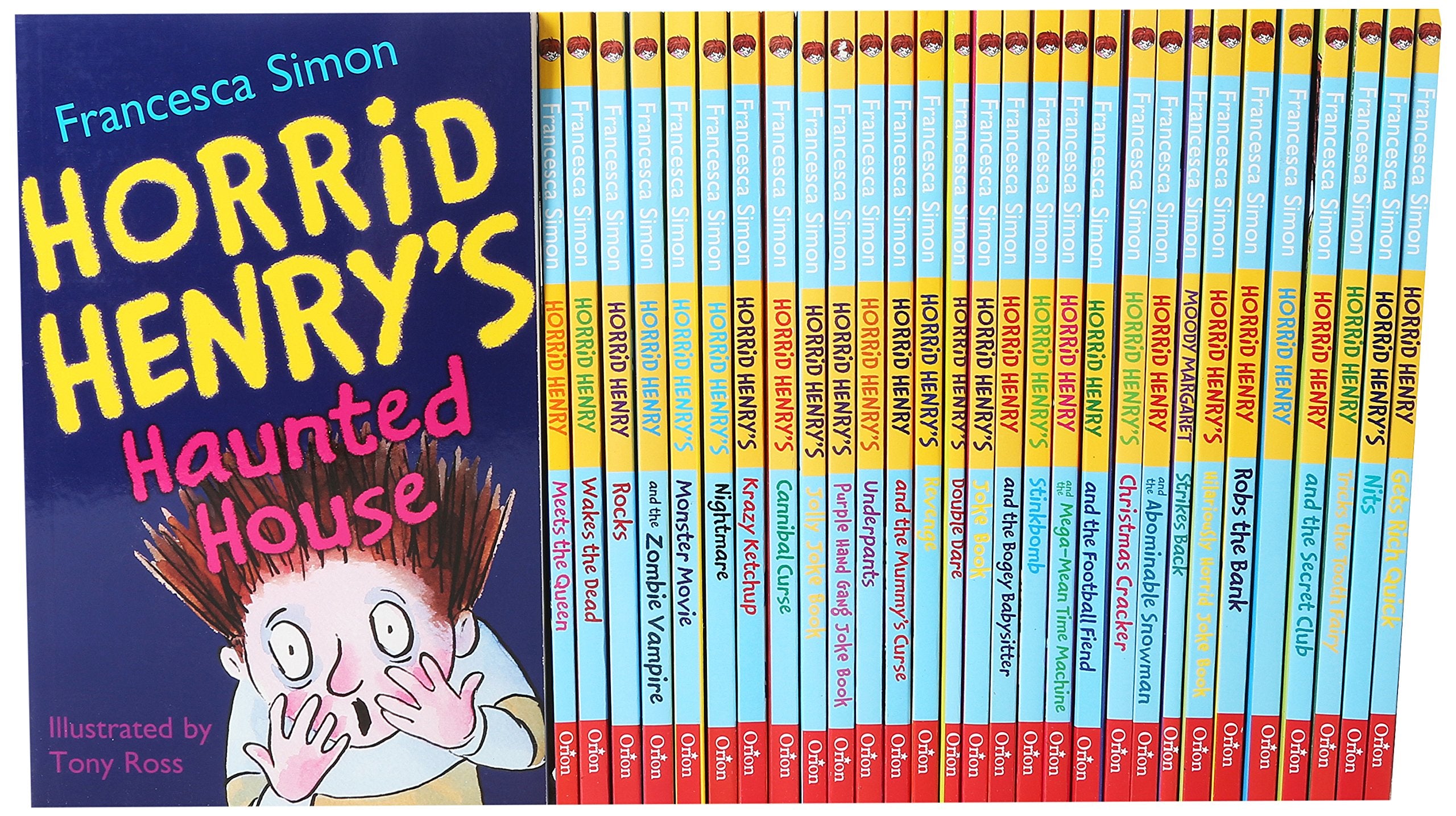 Horrid Henry's Loathsome Library 30 Books Collection Set by Francesca Simon, illustrated by Tony Ross - Paperback - Ages 6-9