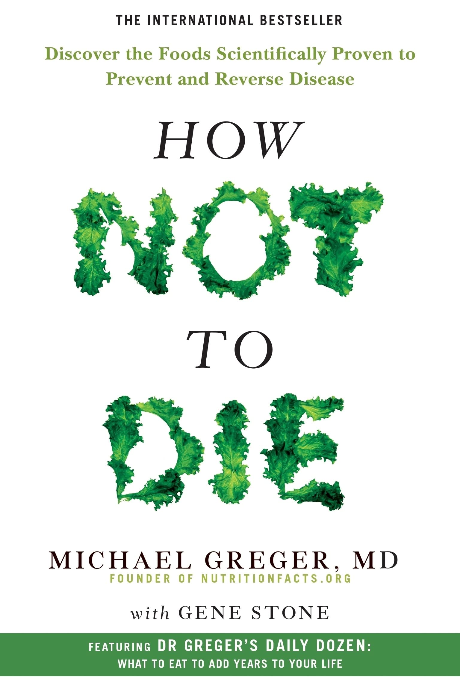 How Not to Die by Michael Greger - Paperback nutrition book cover - foods that prevent and reverse disease