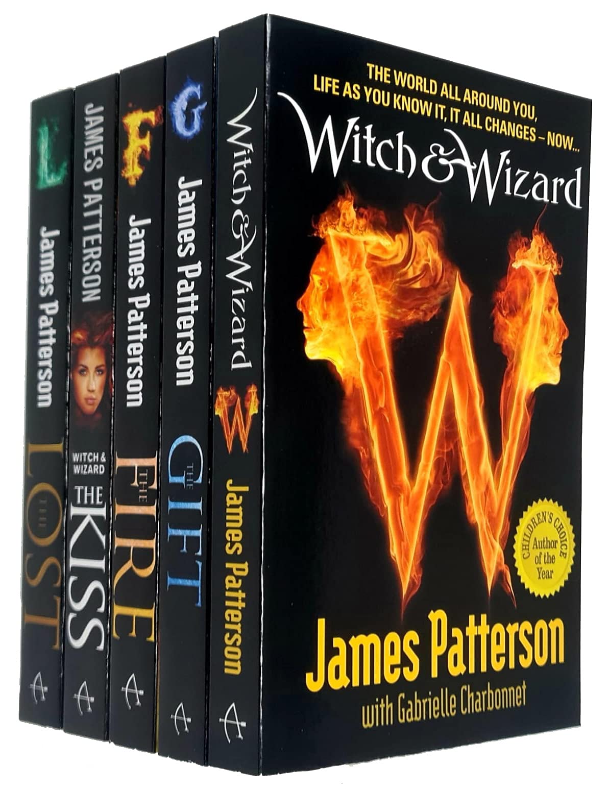 James Patterson Witch & Wizard Series 5 Books Collection Set (Witch & Wizard, The Gift, The Fire, The Kiss, The Lost) - Paperback - Young Adult