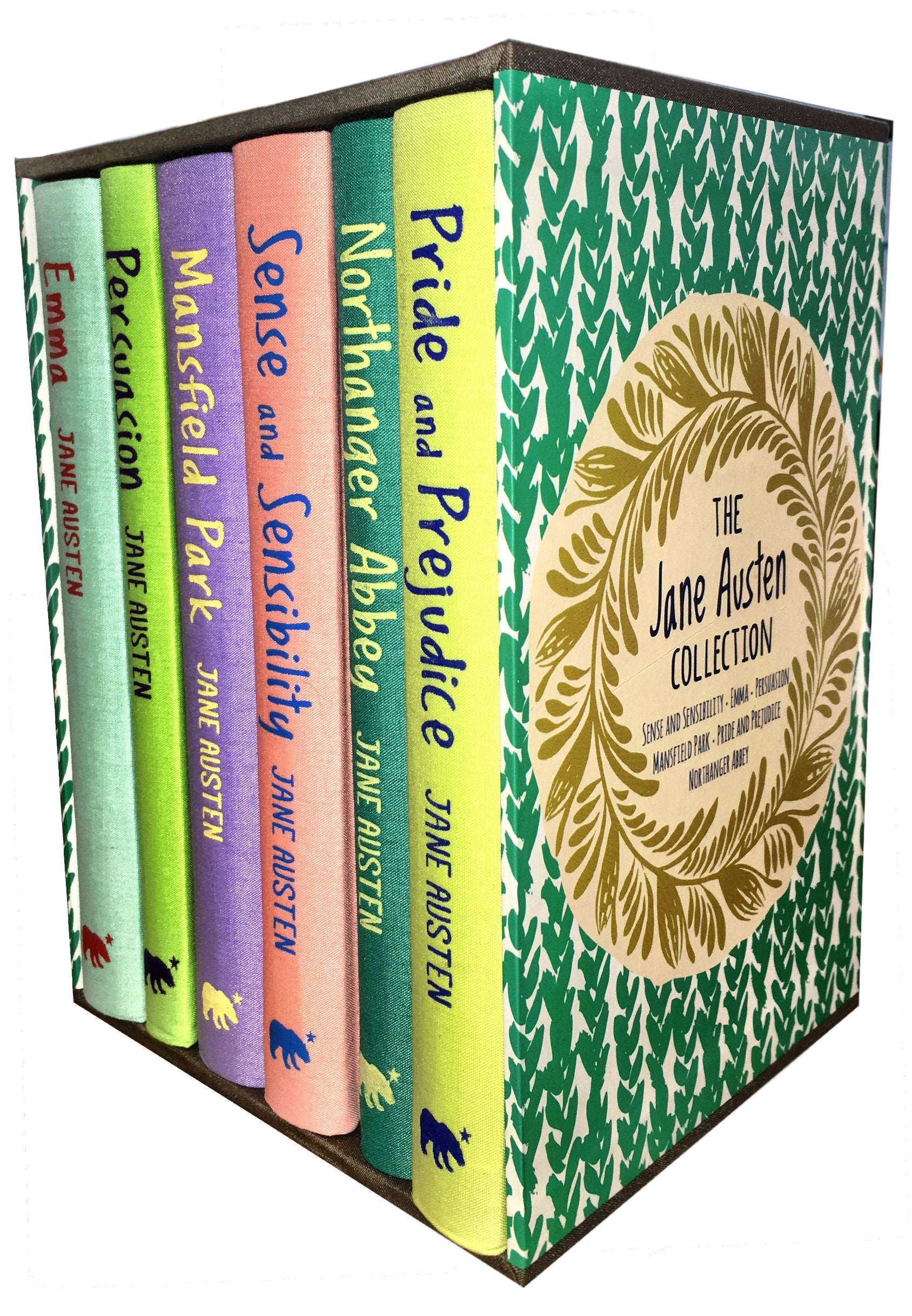 Jane Austen 6 Books Collection Set hardback boxed edition featuring Pride and Prejudice, Emma, Persuasion, Mansfield Park, Sense and Sensibility and Northanger Abbey