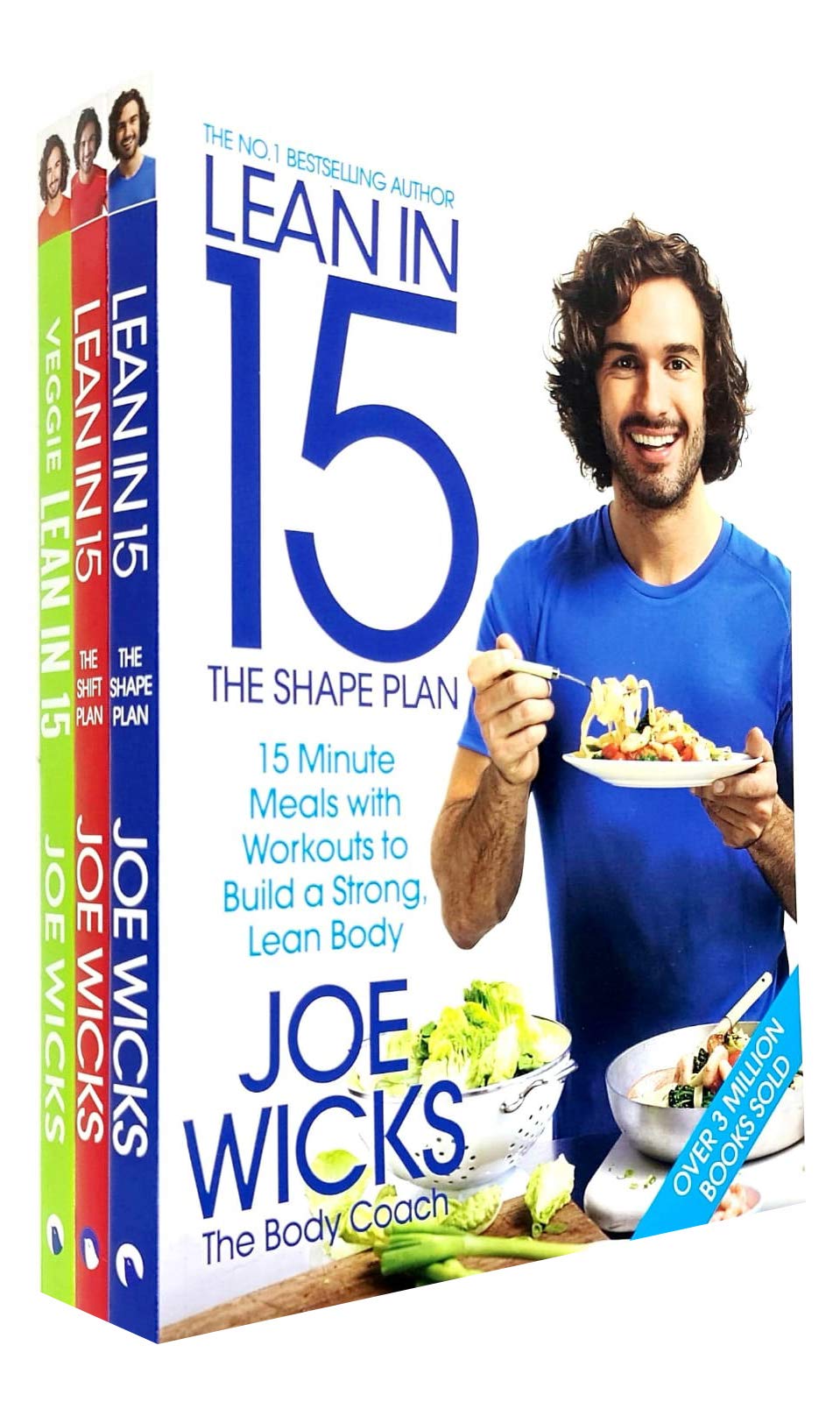 Joe Wicks Lean in 15 Collection 3 Books Set - Veggie Lean in 15, The Shift Plan, The Shape Plan - Paperback