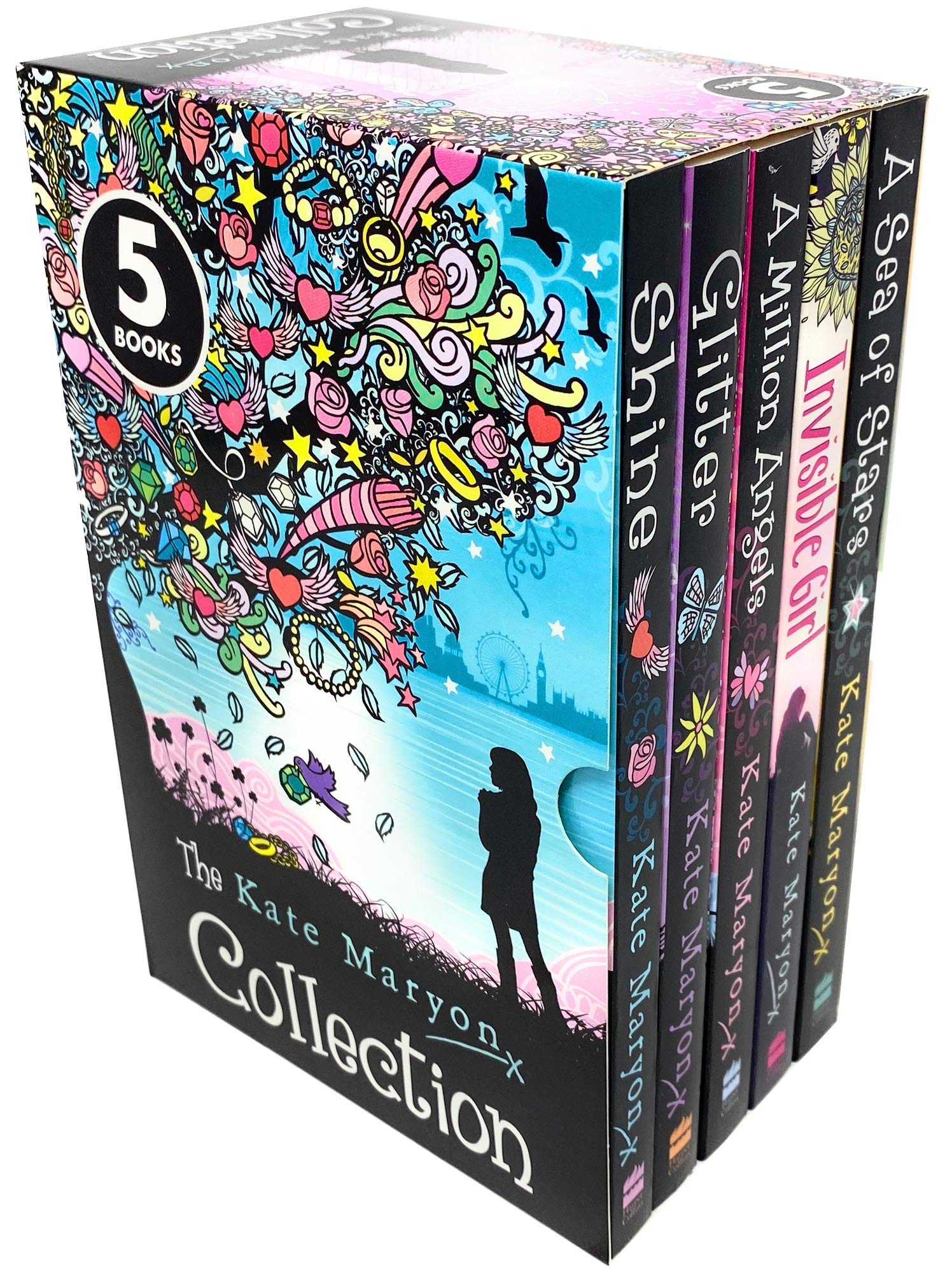 Kate Maryon Collection 5 Books Box Set - Shine, Glitter, A Million Angels, Invisible Girl & A Sea of Stars - Ages 9-12 Paperback