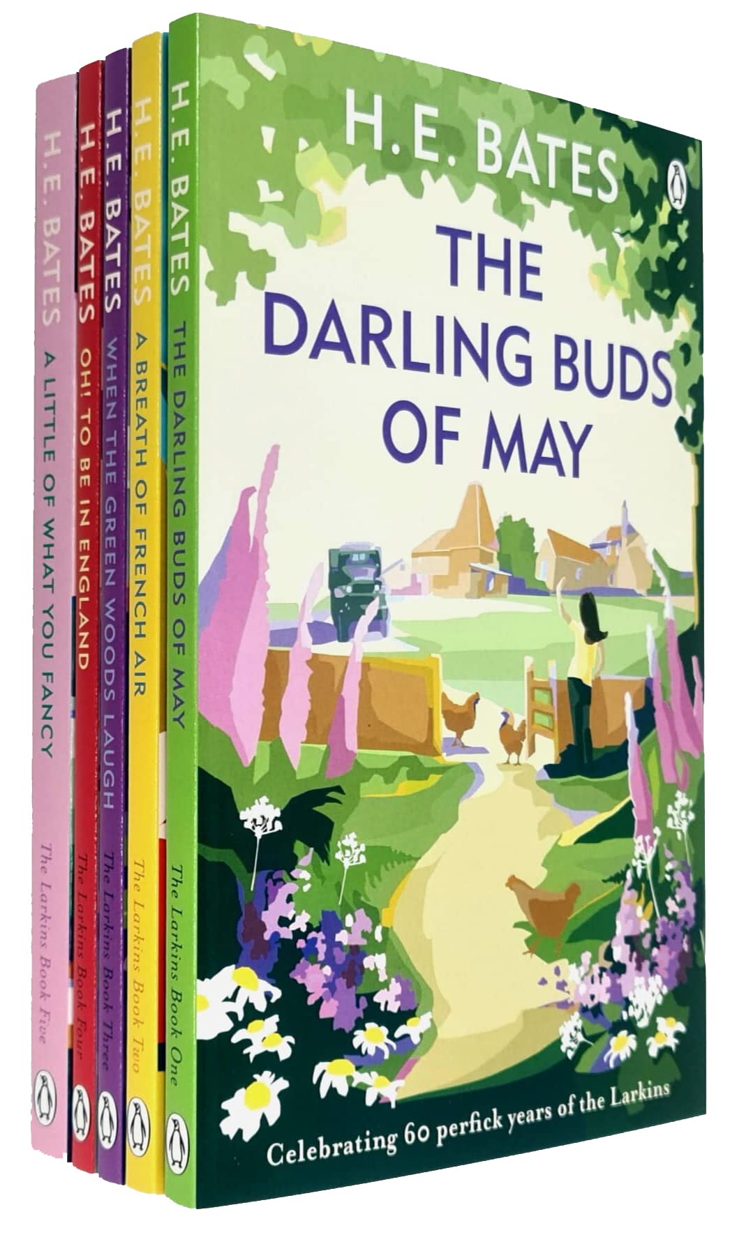 The Larkin Family Series by H E Bates - 5 Books Collection Set including Darling Buds of May - Paperback Fiction