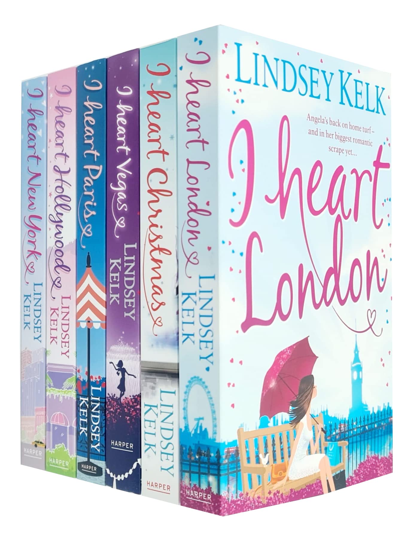 I Heart Series 6 Books Collection Set by Lindsey Kelk - New York, Hollywood, Paris, Vegas, London, Christmas - Adult Fiction Paperback