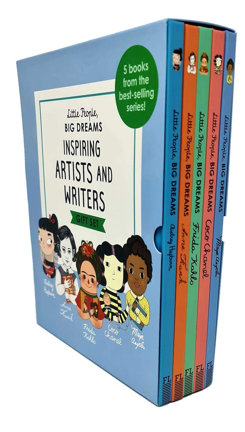 Little People, Big Dreams Inspiring Artists and Writers 5 Books Collection Set - Maya Angelou, Anne Frank, Frida Kahlo, Coco Chanel, Audrey Hepburn - Ages 5-9 Hardback