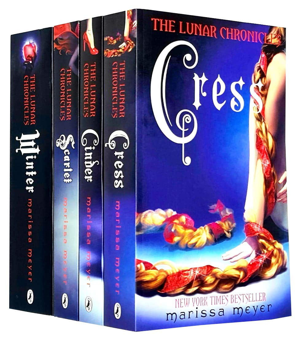 The Lunar Chronicles 4 Books Collection Set by Marissa Meyer - Cinder, Scarlet, Cress, Winter - Paperback YA Fantasy Sci-Fi Series