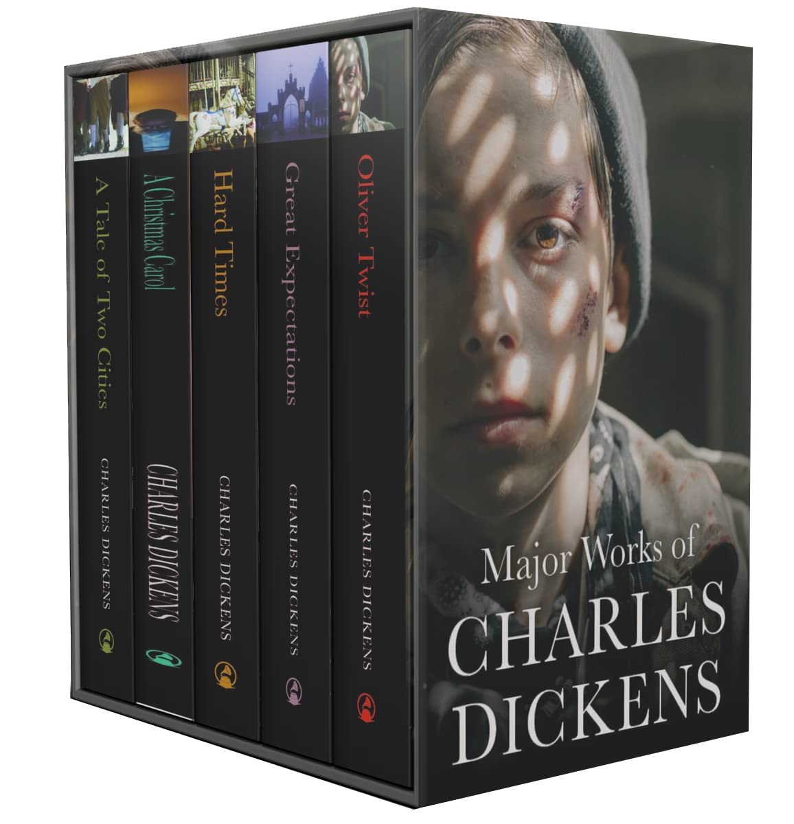 Major Works of Charles Dickens 5 Books Collection Set - Great Expectations, A Tale of Two Cities, A Christmas Carol, Hard Times, Oliver Twist - Paperback