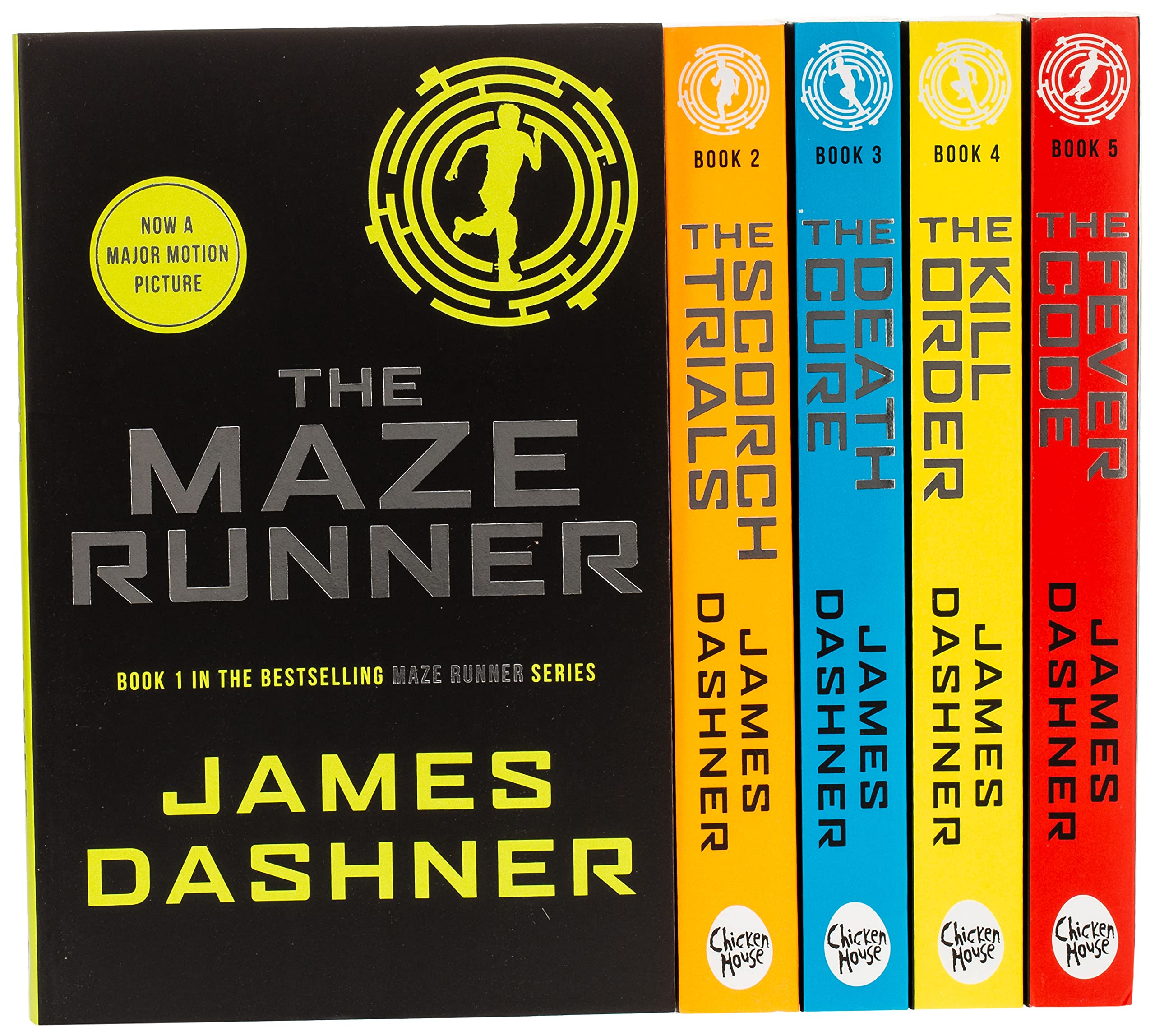 Maze Runner Series by James Dashner 5 Book Paperback Collection Set including The Maze Runner, Scorch Trials, Death Cure, Kill Order and Fever Code