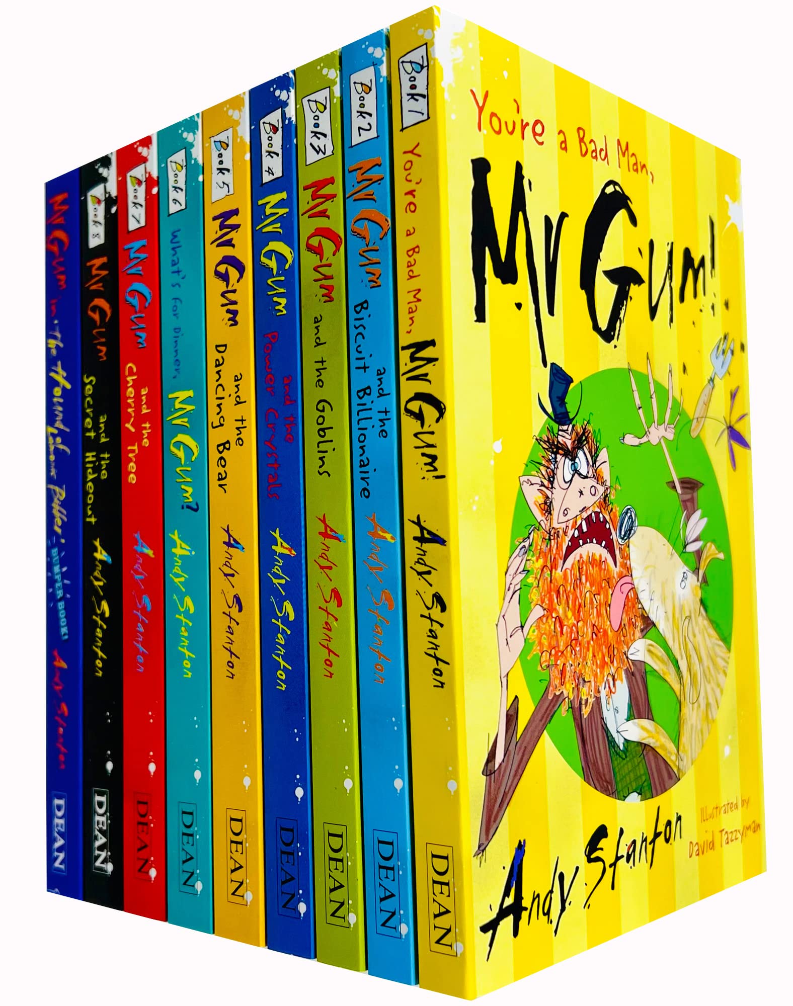 Mr Gum Series 1-9 Collection by Andy Stanton - 9 Book Paperback Set including You're a Bad Man Mr Gum and Mr Gum and the Biscuit Billionaire - Ages 7-9