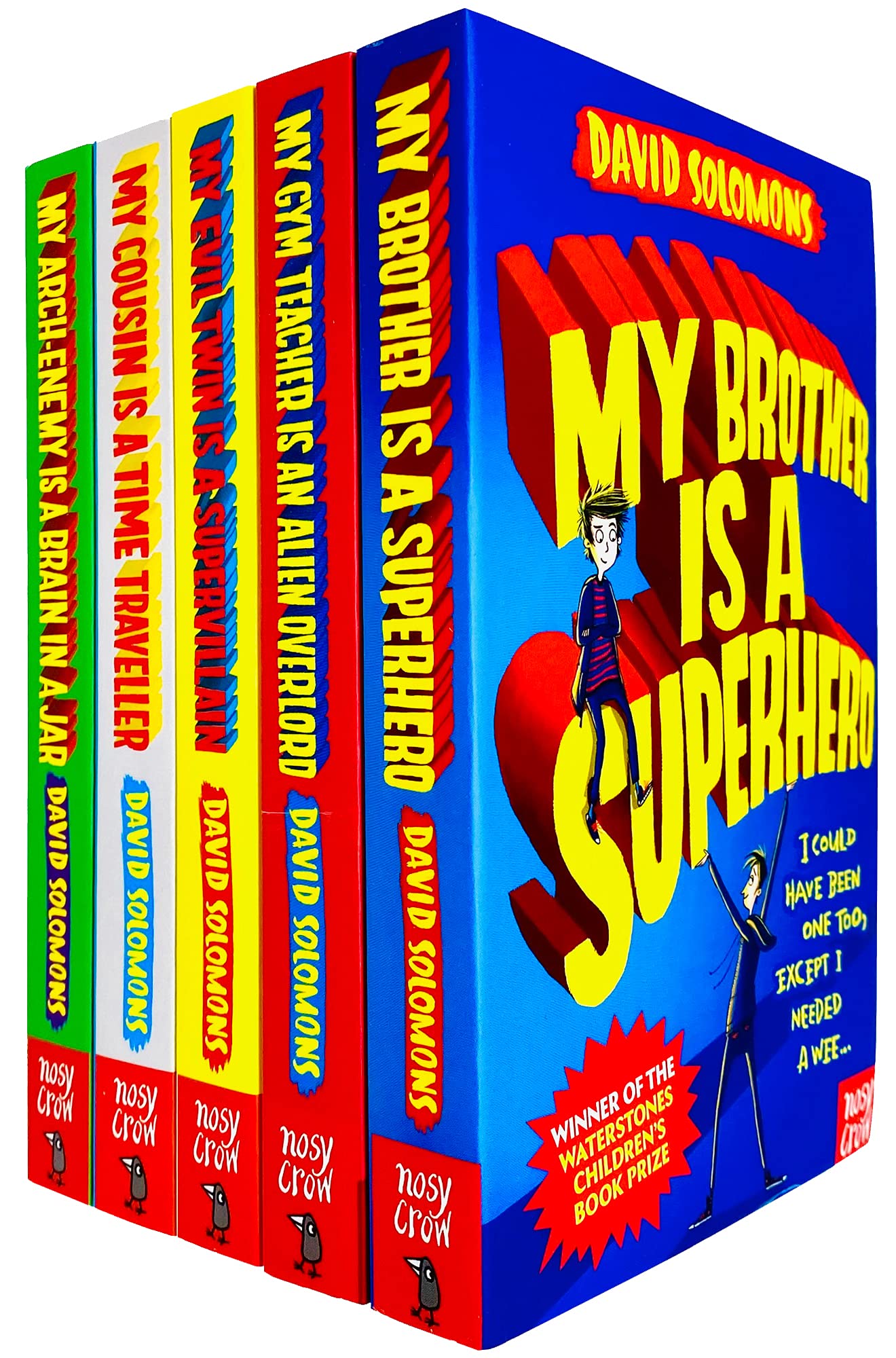 My Brother Is a Superhero series books 1-5 paperback collection set by David Solomons, ages 9-12