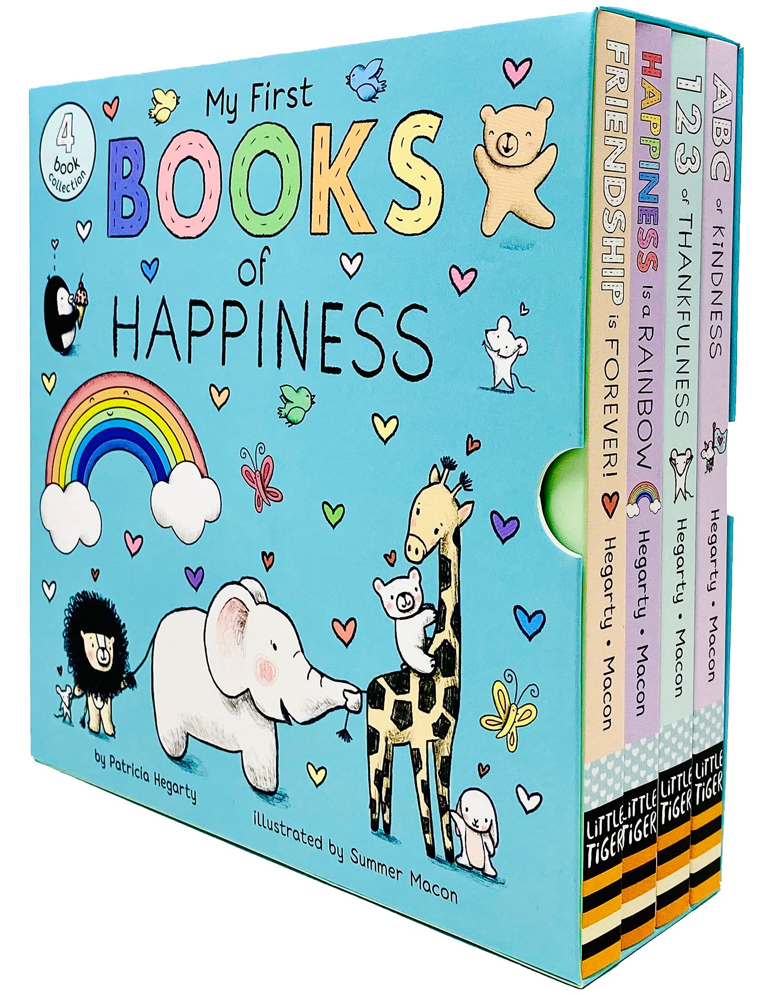 My First Books of Happiness 4 Books Collection Set by Patricia Hegarty - Board Book - ABC of Kindness, 123s of Thankfulness, Happiness Is a Rainbow, Friendship Is Forever