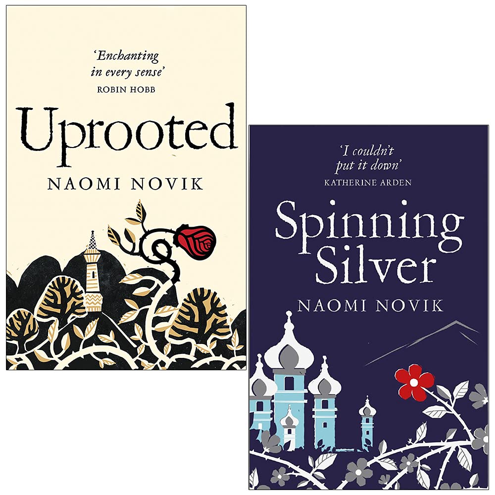 Naomi Novik 2 Book Collection Set - Uprooted and Spinning Silver - Paperback Fantasy Novels