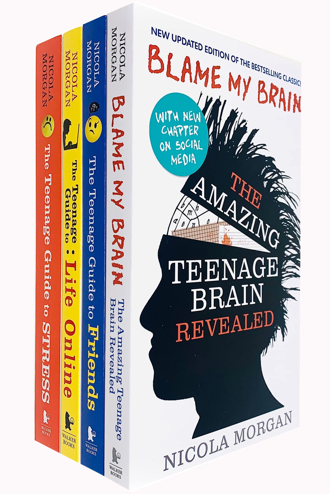 Nicola Morgan Teenage Guide 4 Books Collection Set - Blame My Brain, Teenage Guide to Stress, Friends and Life Online - Paperback - Ages 12-16