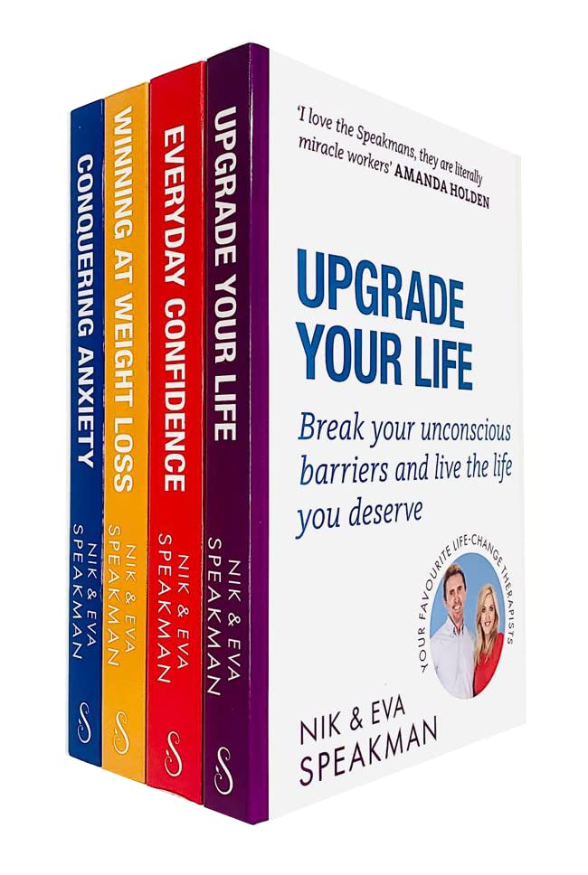 Nik & Eva Speakman 4 Books Collection Set - Conquering Anxiety, Everyday Confidence, Winning at Weight Loss & Upgrade Your Life - Paperback