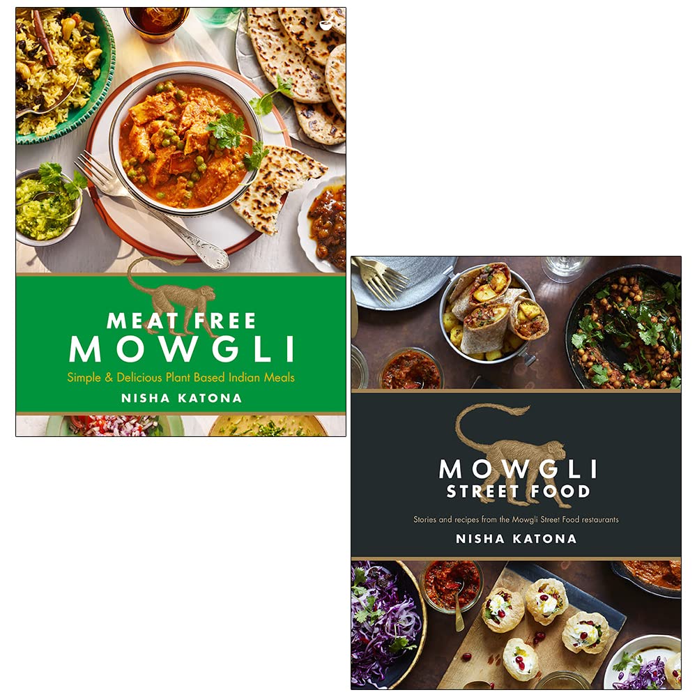 Nisha Katona 2 Books Collection Set - Meat Free Mowgli and Mowgli Street Food - Hardback cookbook set front cover