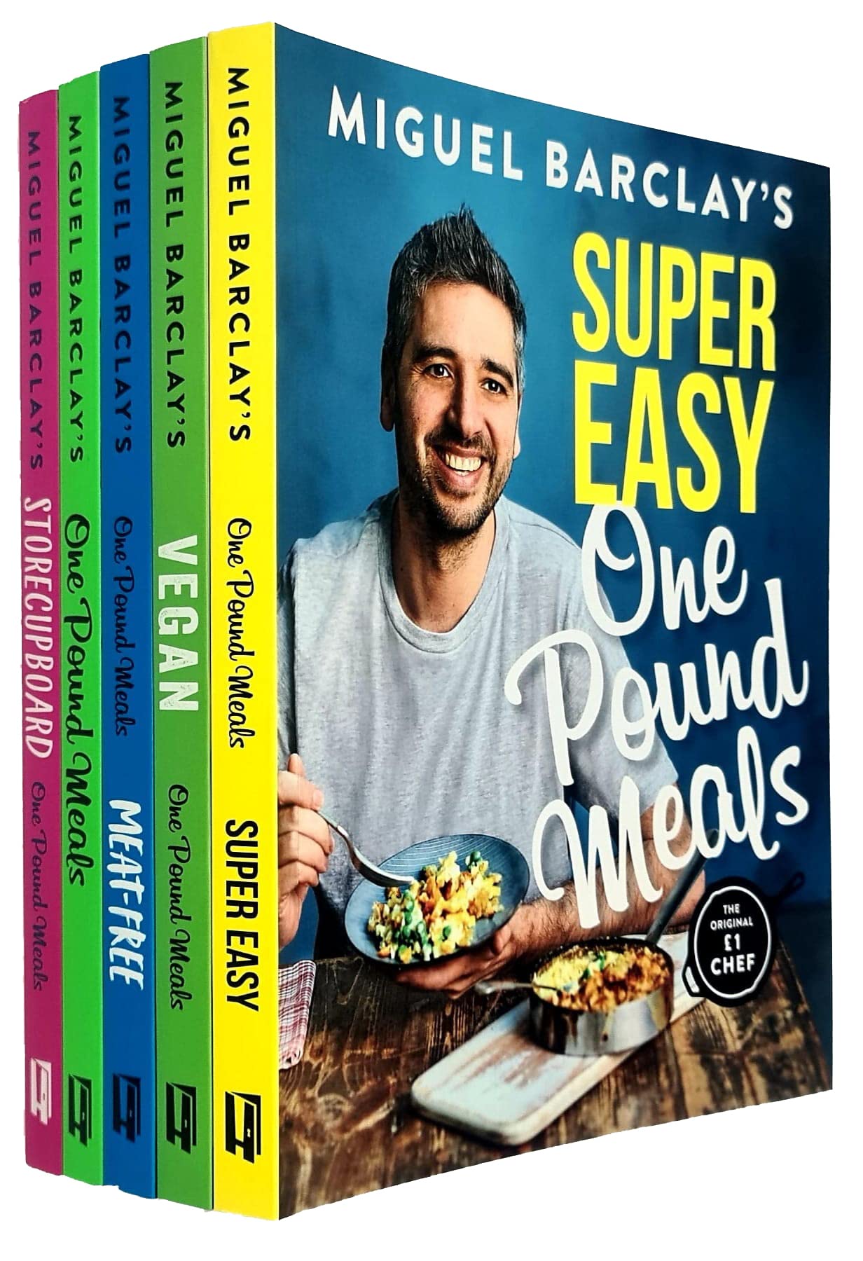 One Pound Meals by Miguel Barclay 5 Books Paperback Collection Set including Vegan and Meat-Free One Pound Meals