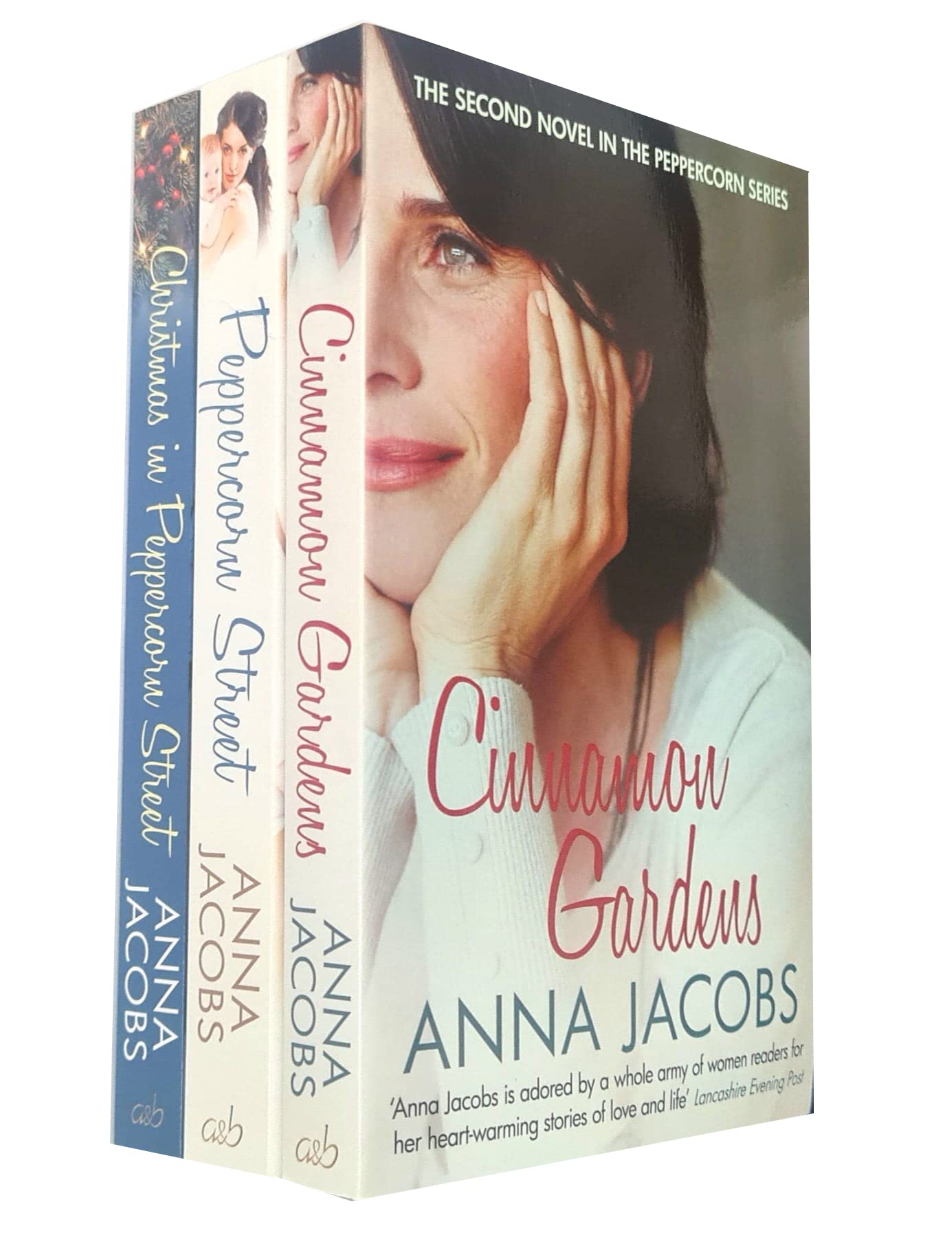 Peppercorn Series 3 Books Collection Set by Anna Jacobs - Peppercorn Street, Cinnamon Gardens, Christmas in Peppercorn Street - New Paperback