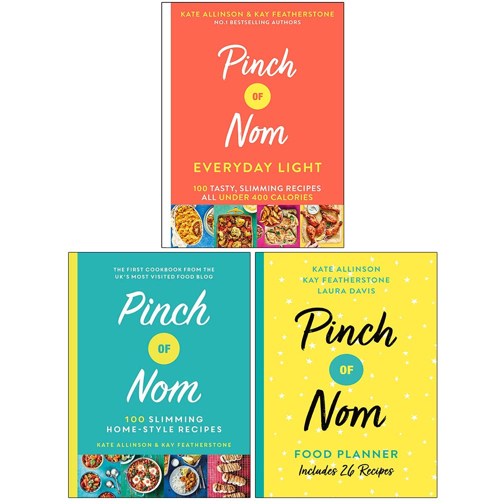 Pinch of Nom 3 Books Collection Set - Everyday Light, Pinch of Nom, Food Planner - Paperback Cookbooks by Kay Featherstone & Kate Allinson