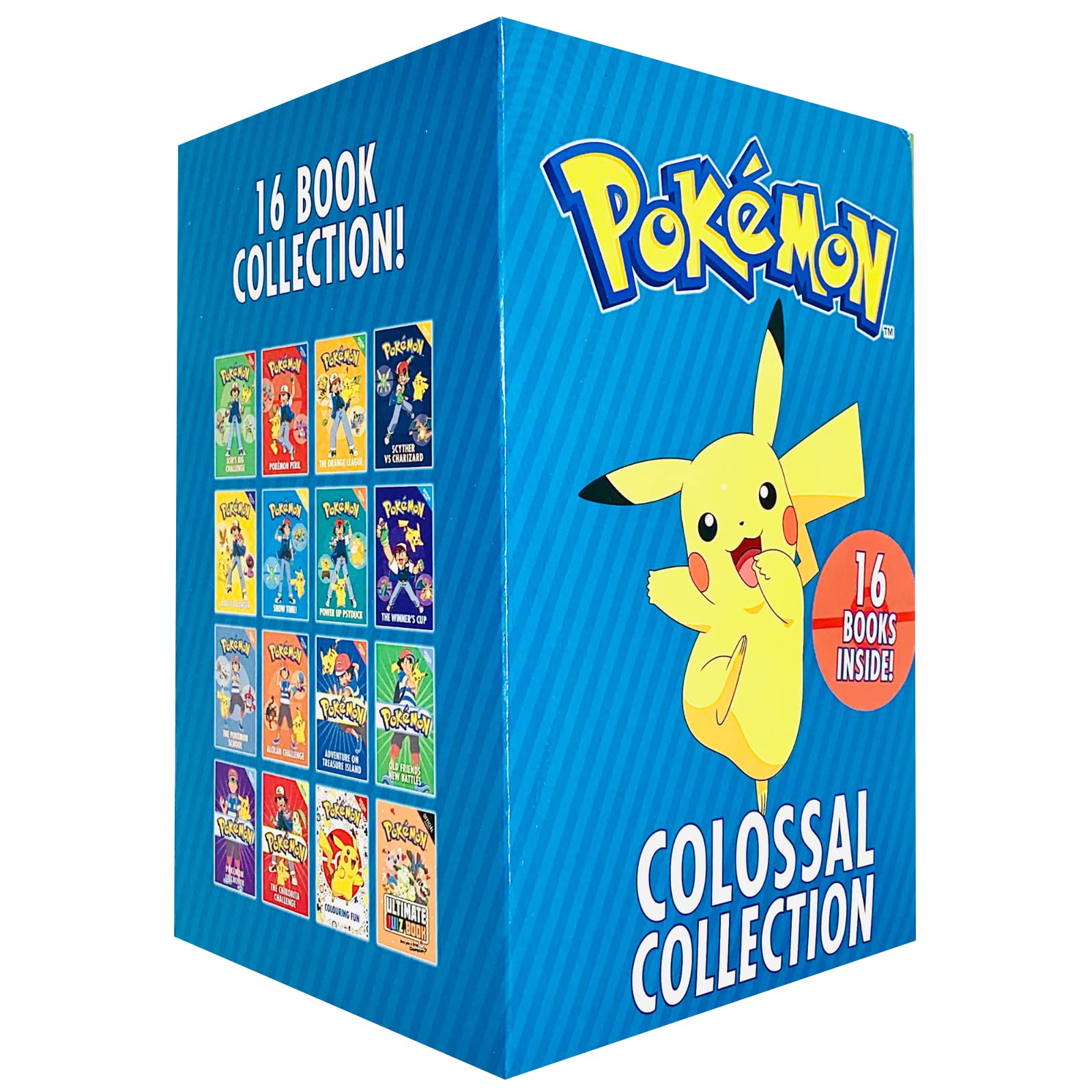 Pokémon Colossal Collection 16 Books Box Set by Tracey West - paperback chapter books for ages 5-8, including Ash's Big Challenge and Pokémon Peril