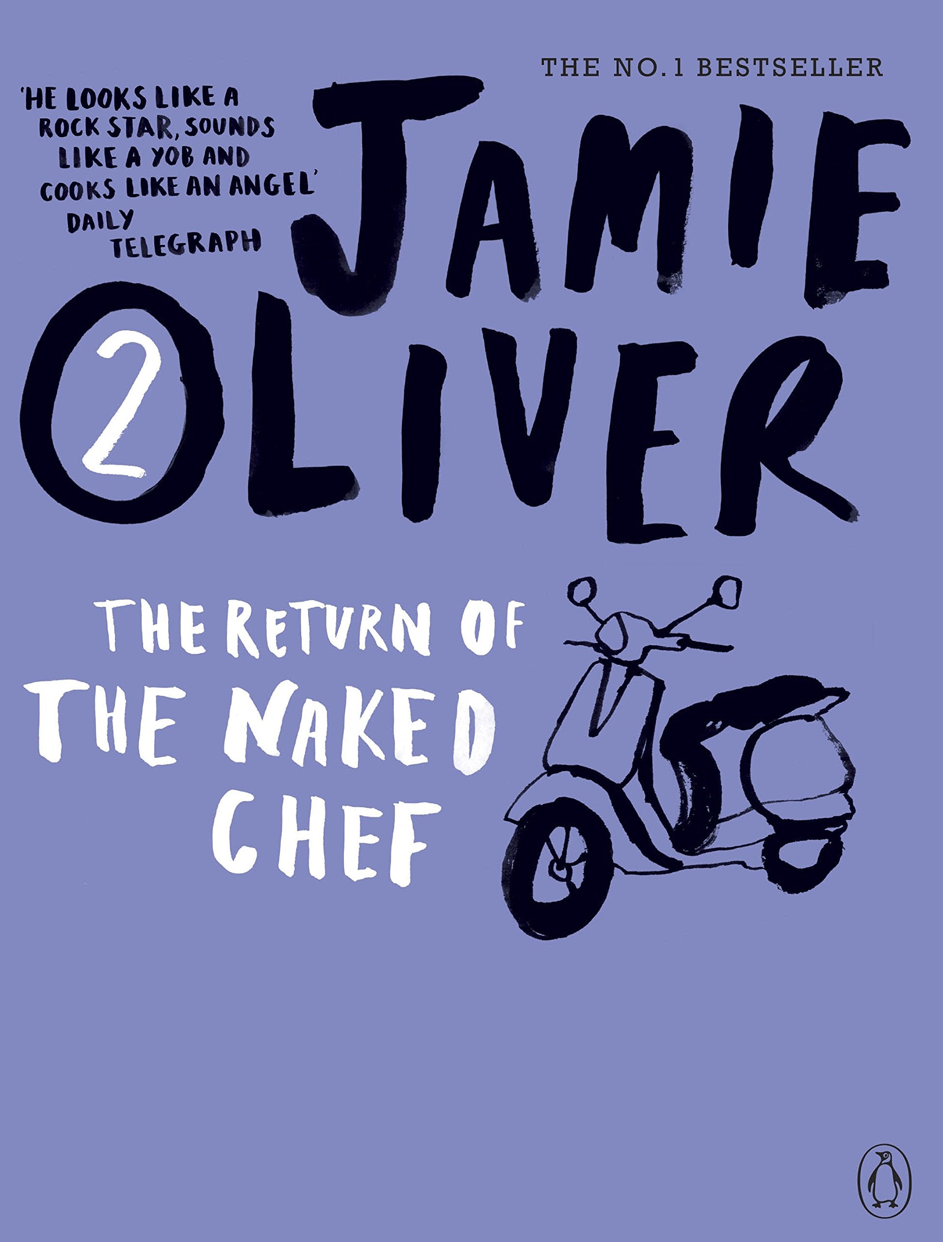 The Return of the Naked Chef by Jamie Oliver - Paperback cookbook cover, bread and pasta recipes