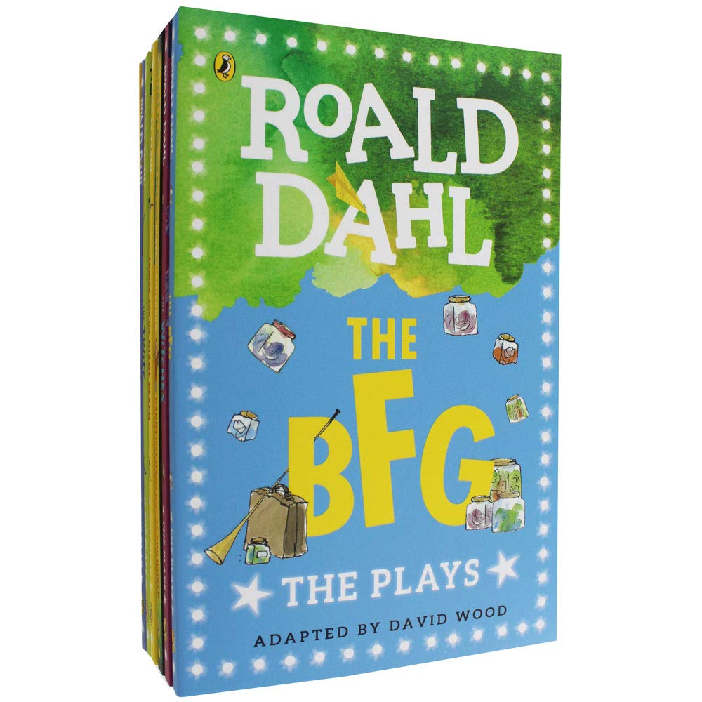 Roald Dahl The Plays 7 Book Collection Set paperback - The BFG, The Twits, The Witches, Danny the Champion of the World, Charlie and the Chocolate Factory, Fantastic Mr Fox, James and the Giant Peach, ages 7-9