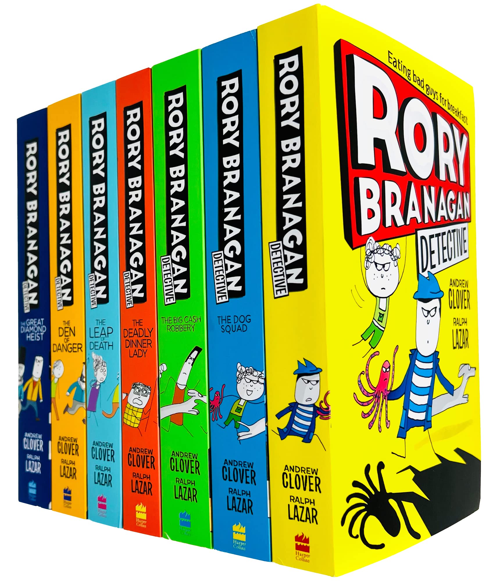 Rory Branagan Detective Series Books 1-7 Collection Set by Andrew Clover - Paperback - Ages 8-12