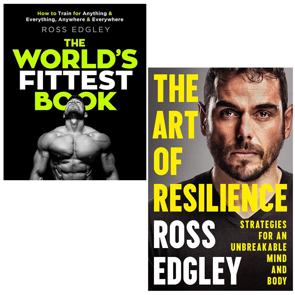 Ross Edgley 2 Books Collection Set - The World's Fittest Book (Paperback) and The Art of Resilience (Hardback) - Adult Non Fiction Fitness & Mindset Bundle