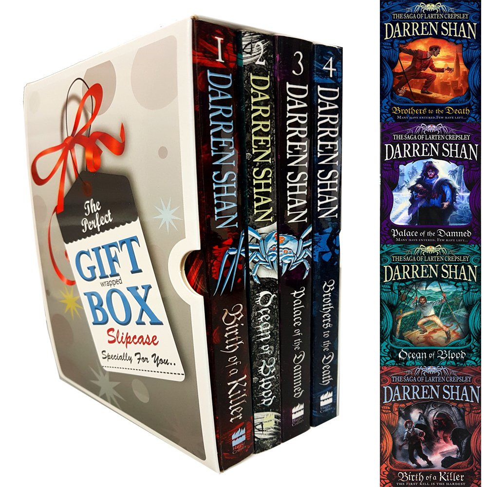 The Saga of Larten Crepsley 4 Books Collection Set by Darren Shan - Birth of a Killer, Ocean of Blood, Palace of the Damned, Brothers to the Death - Paperback Young Adult vampire fantasy series