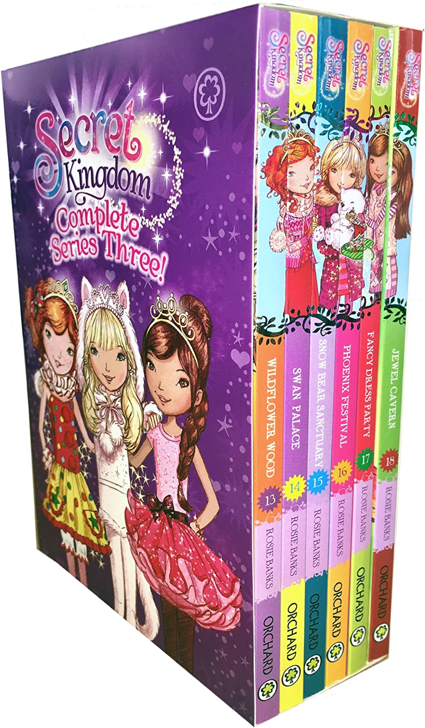 Secret Kingdom Series 3 by Rosie Banks 6 Book Paperback Box Set - Wildflower Wood, Swan Palace, Snow Bear Sanctuary, Phoenix Festival, Fancy Dress Party, Jewel Cavern - Ages 5-7