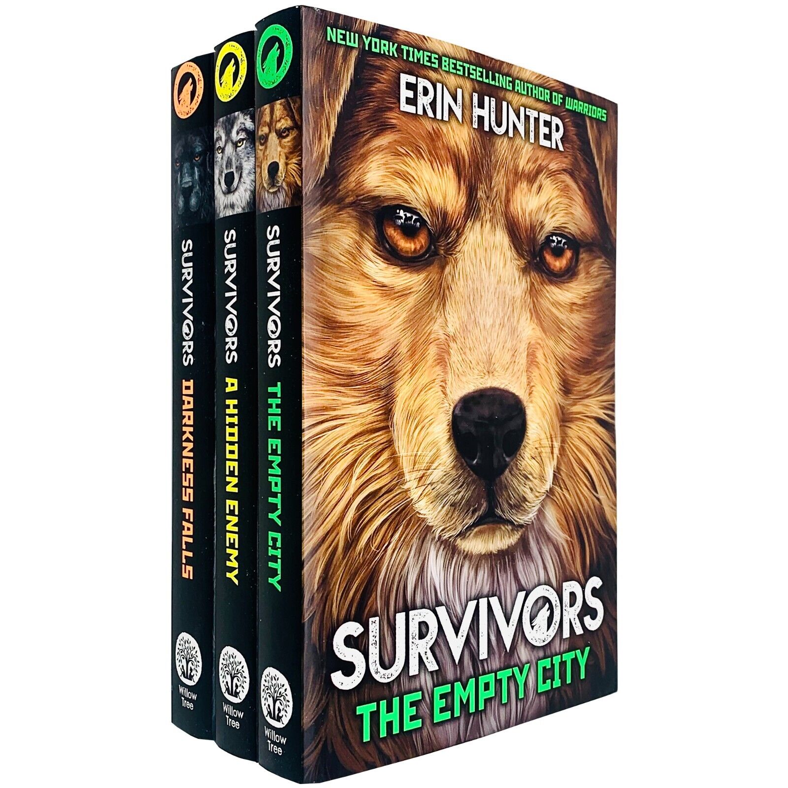 Survivors Series 3 Books Collection Set by Erin Hunter - Darkness Falls, A Hidden Enemy, The Empty City - Paperback Ages 8-12